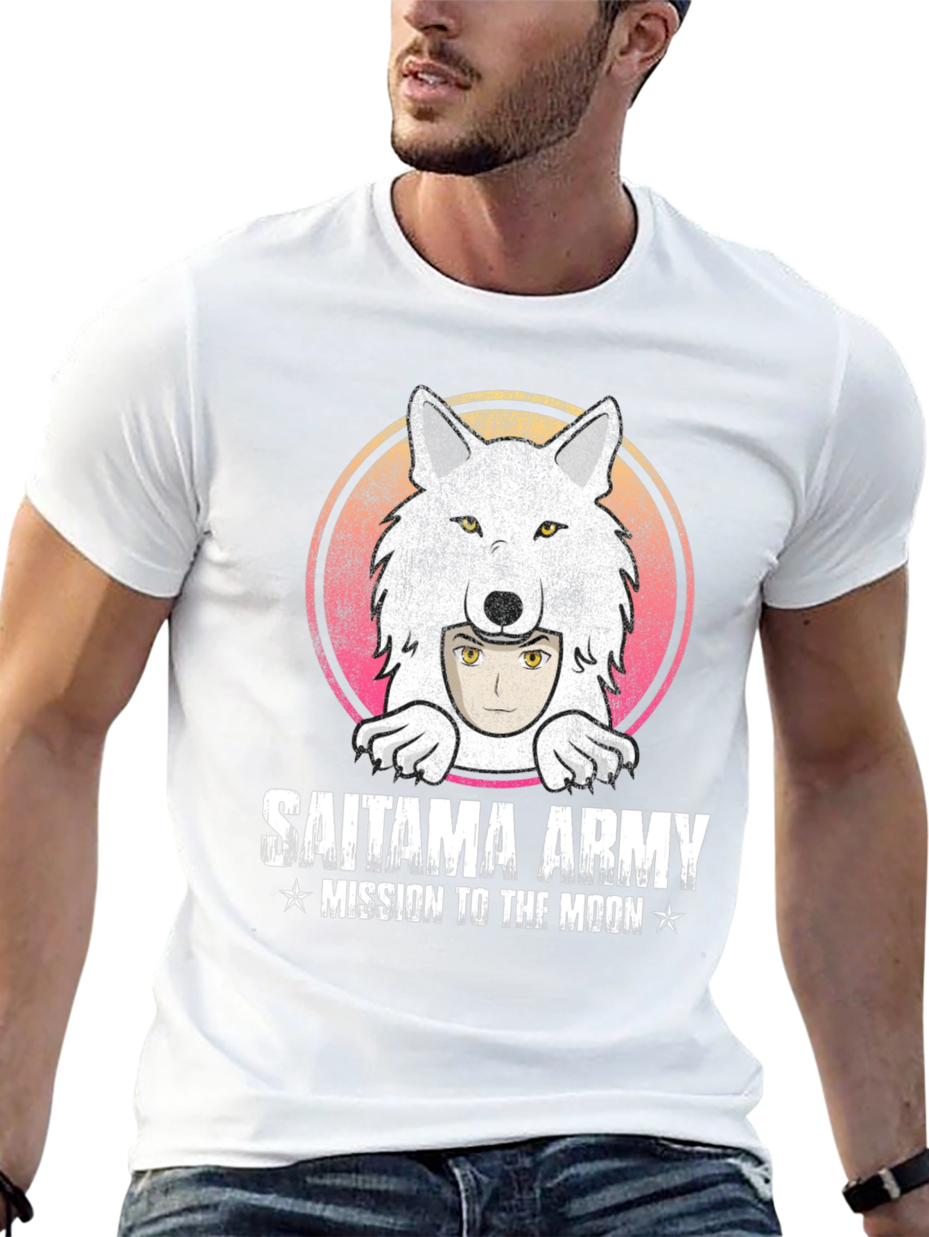 Saitama Army Mission To The Moon Graphic Tee