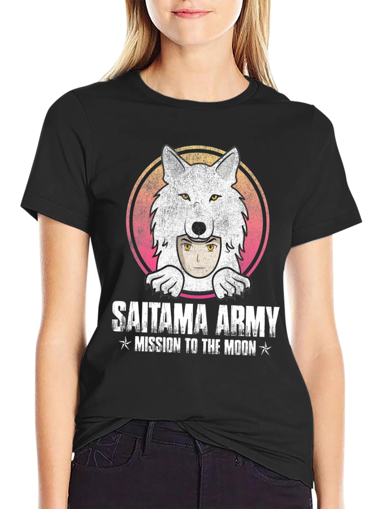 Saitama Army Mission To The Moon Graphic Tee