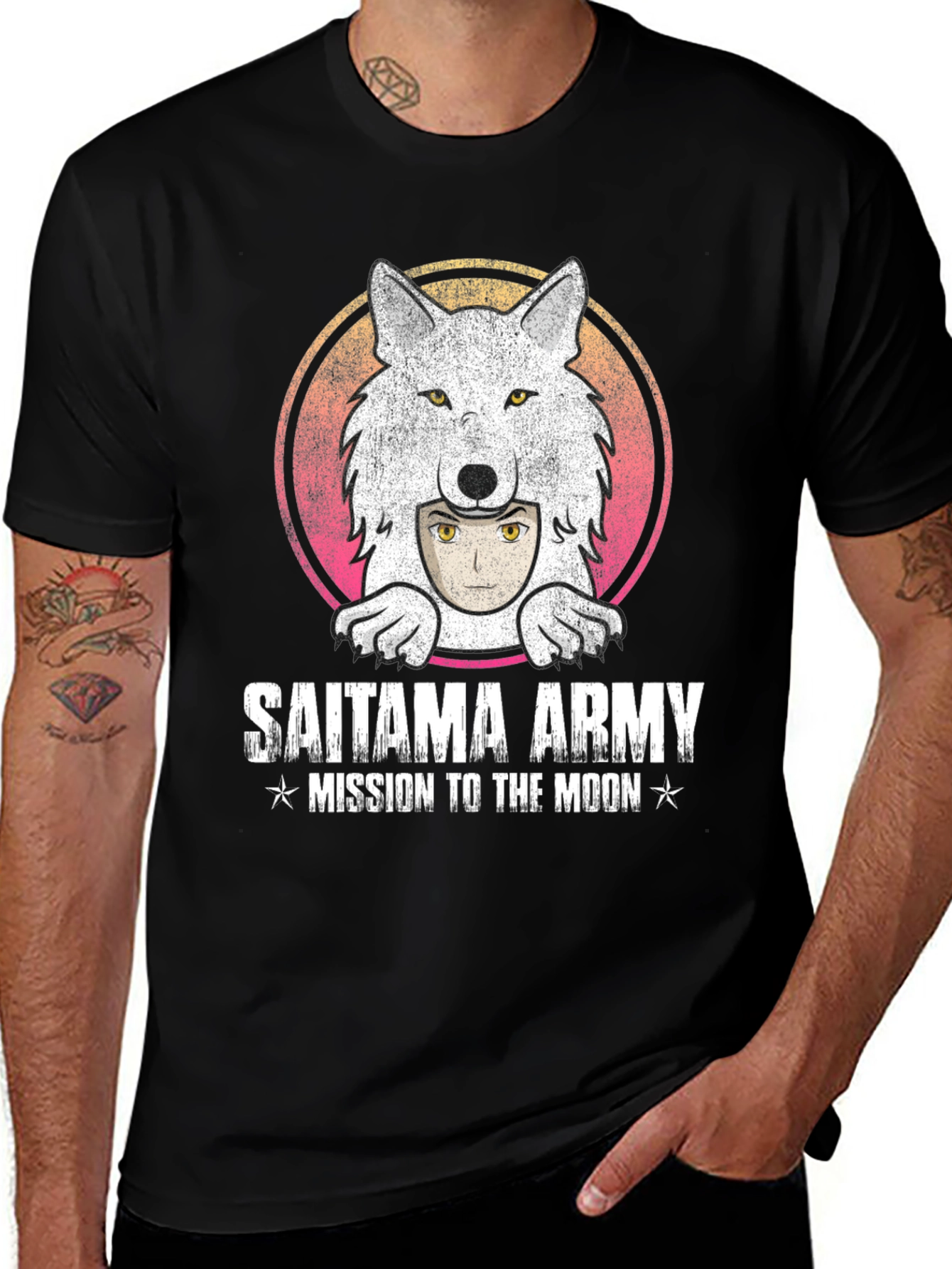 Saitama Army Mission To The Moon Graphic Tee