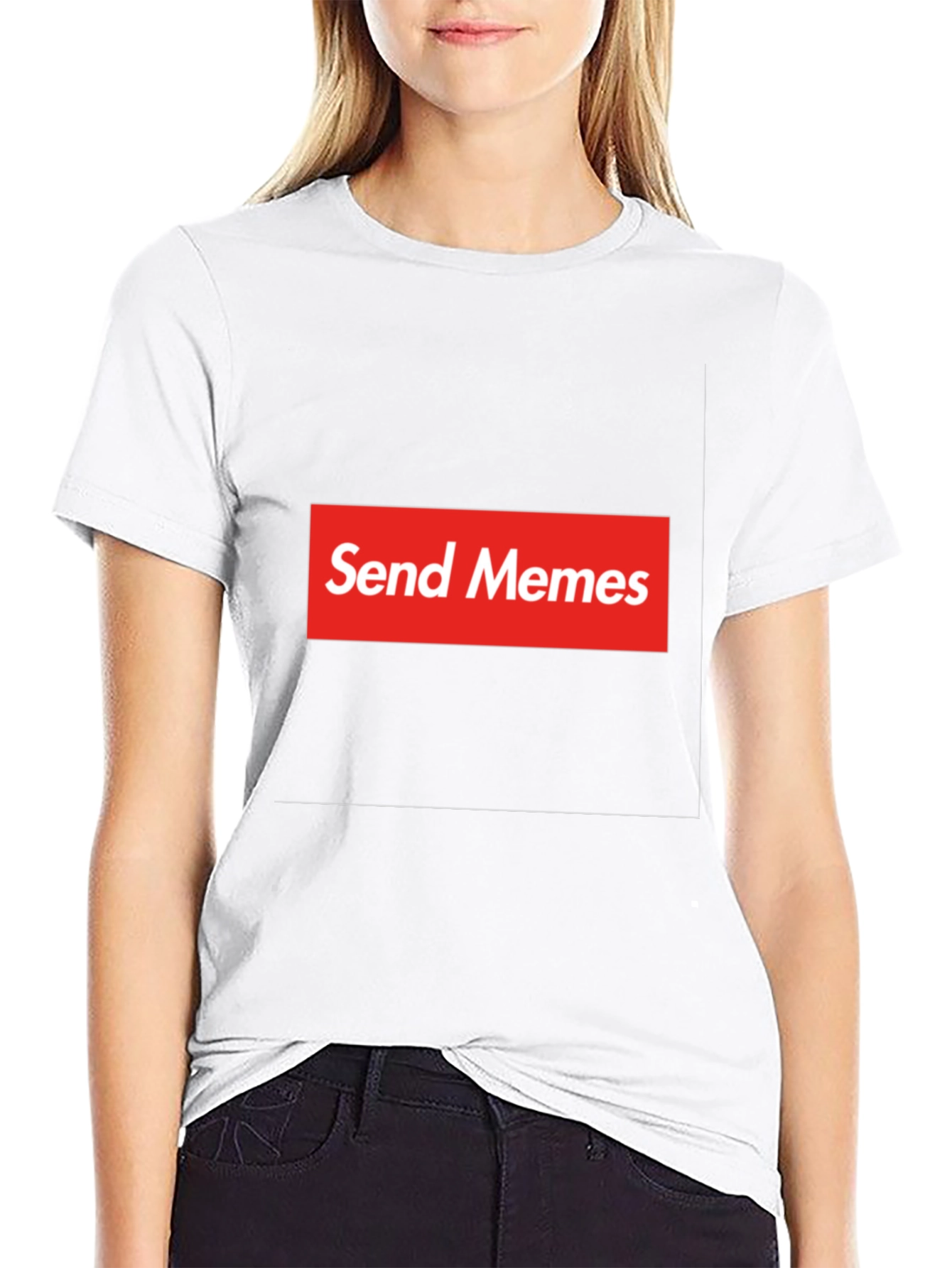 Send Memes Graphic Tee - Supreme Parody
