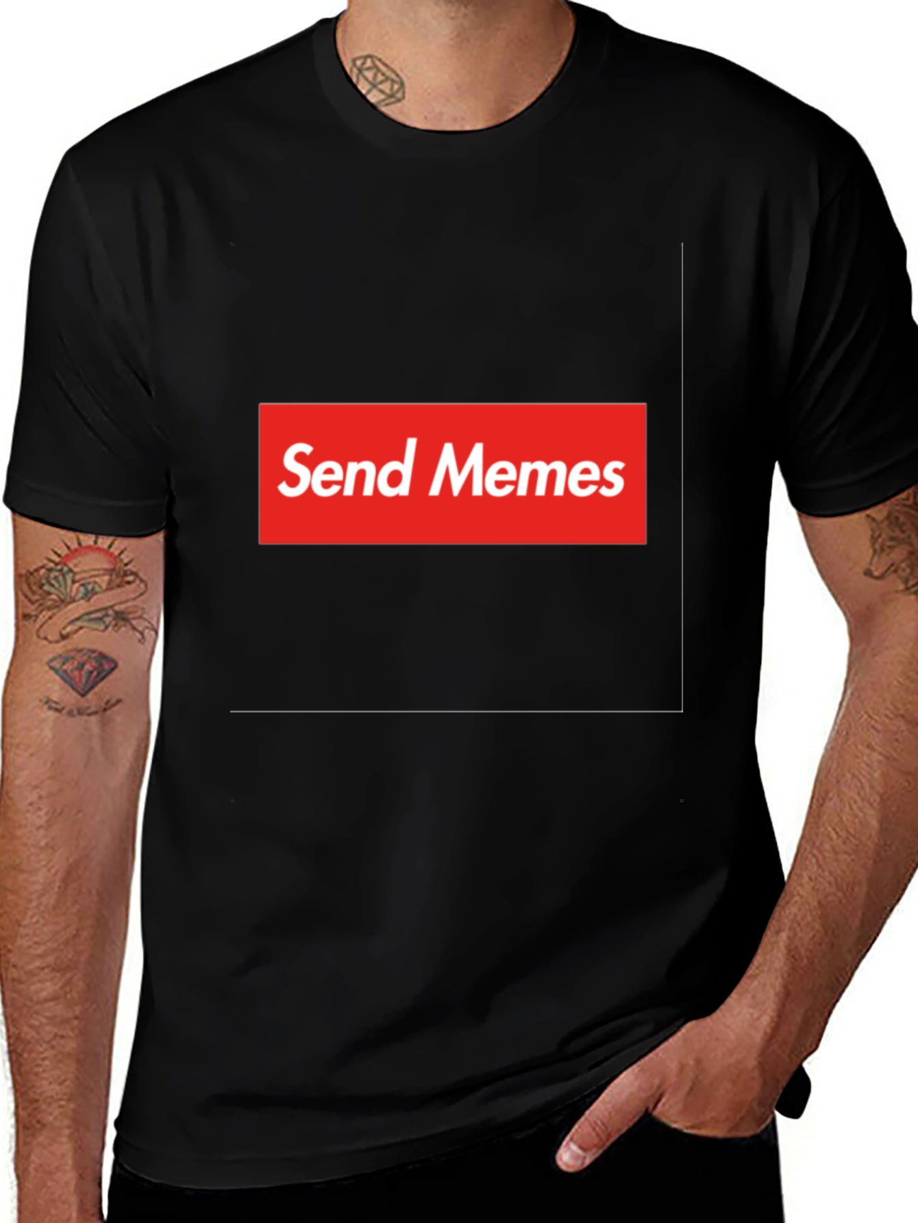Send Memes Graphic Tee - Supreme Parody