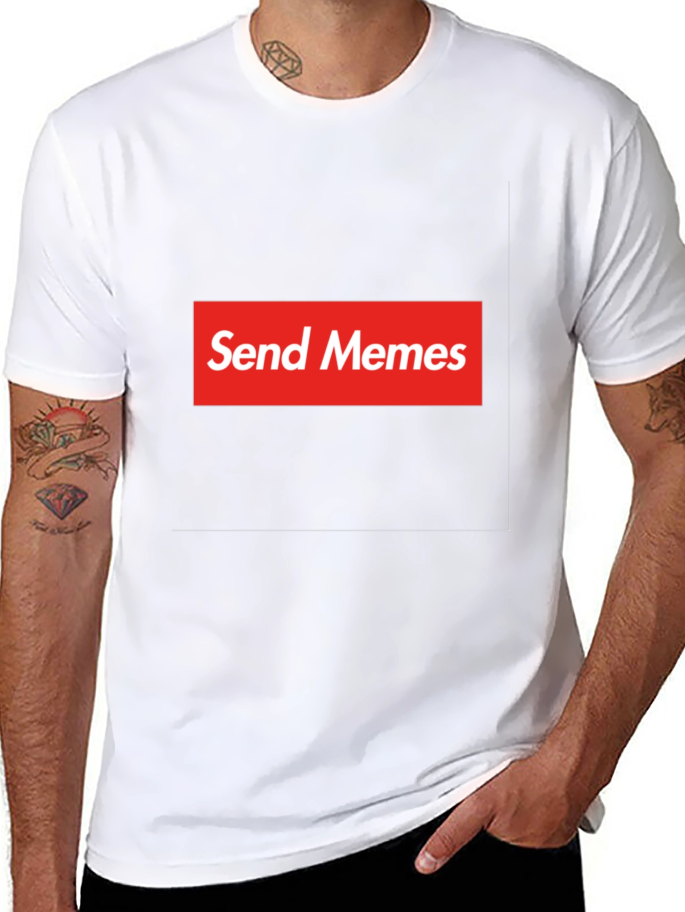 Send Memes Graphic Tee - Supreme Parody