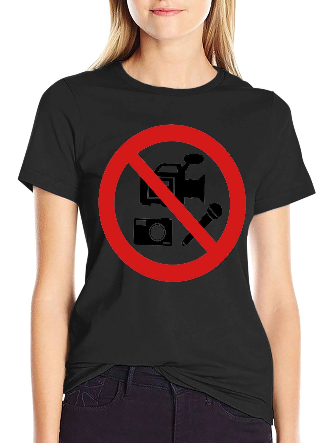 No Recording Black T-Shirt