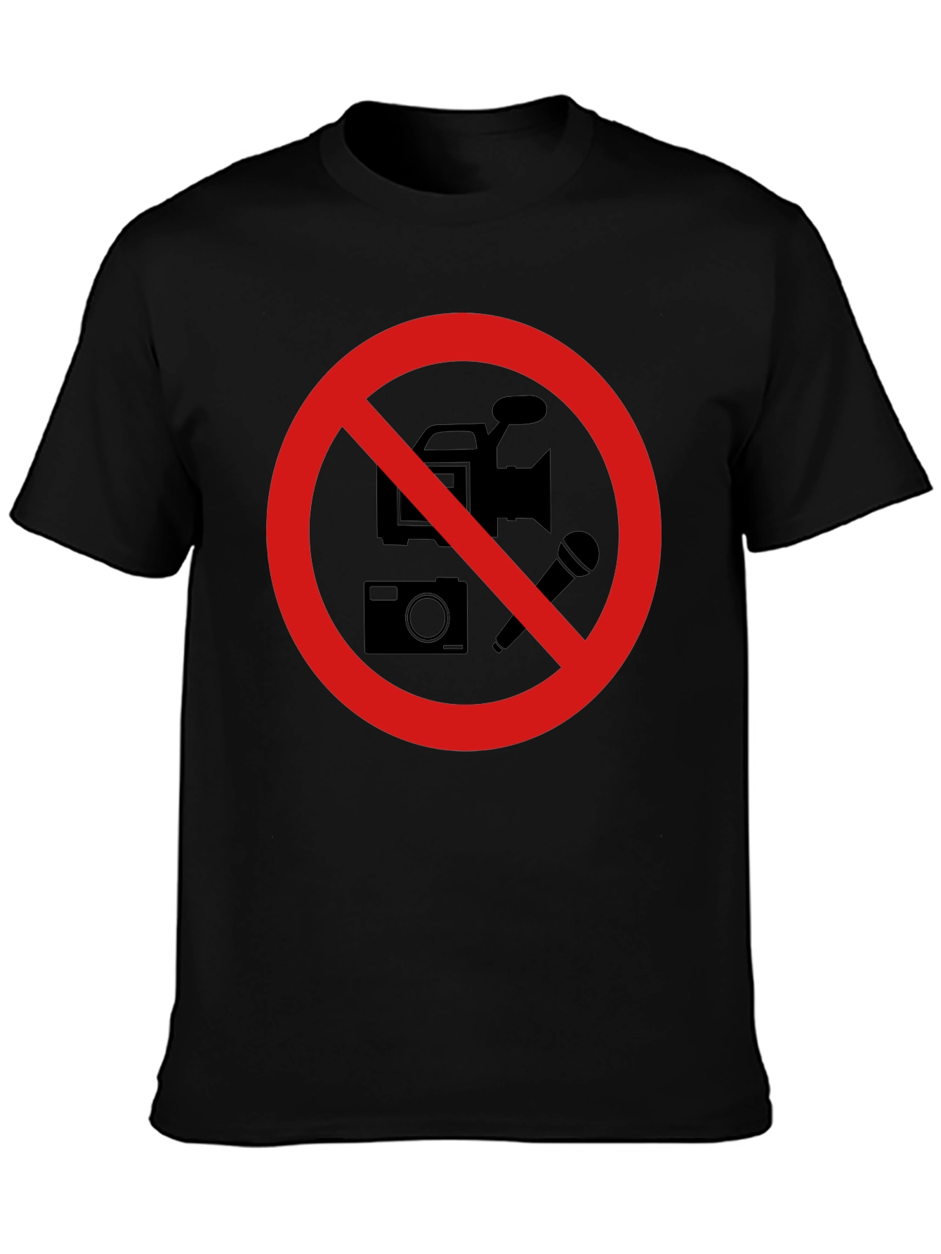 No Recording Black T-Shirt