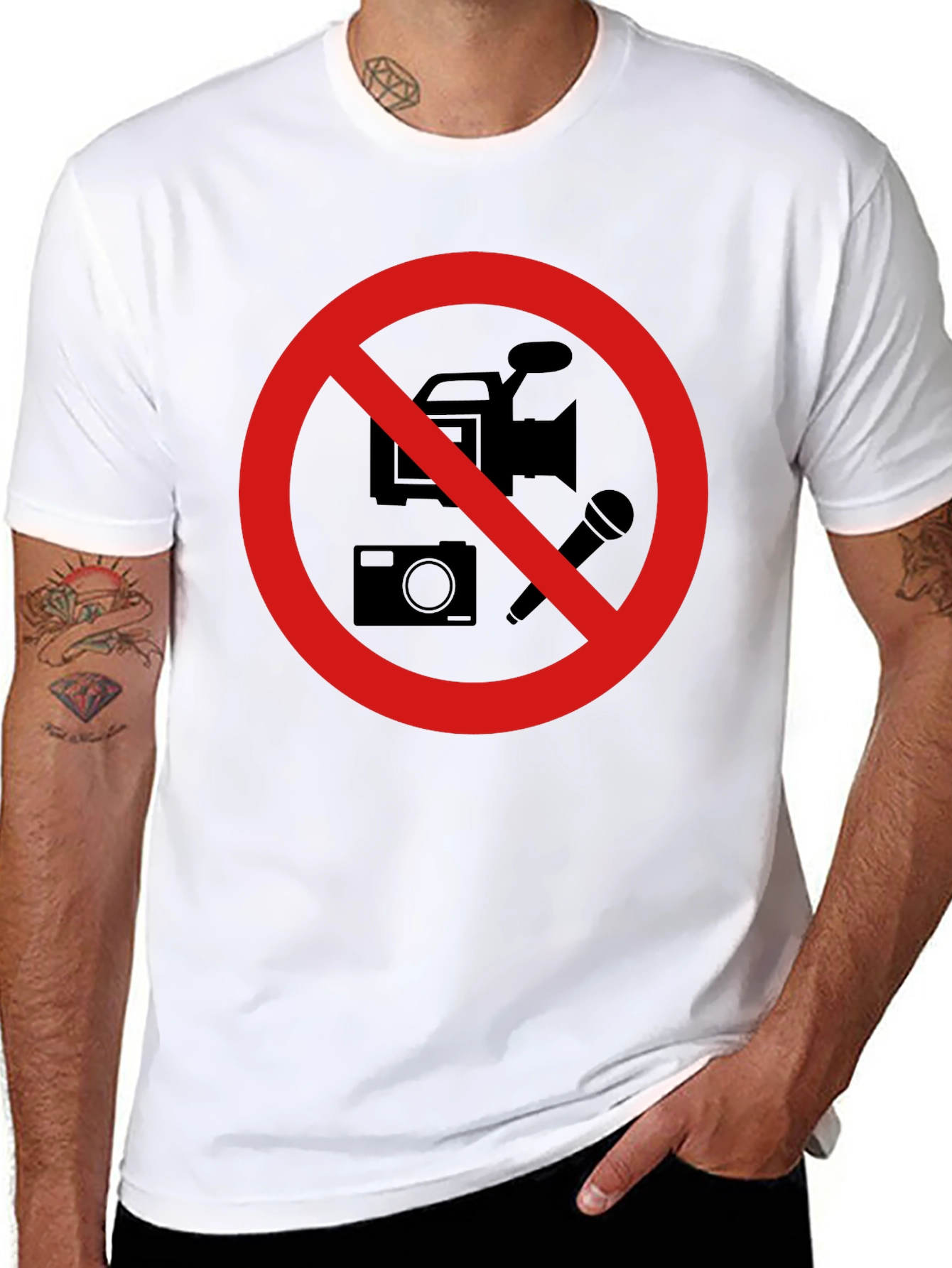 No Recording Black T-Shirt