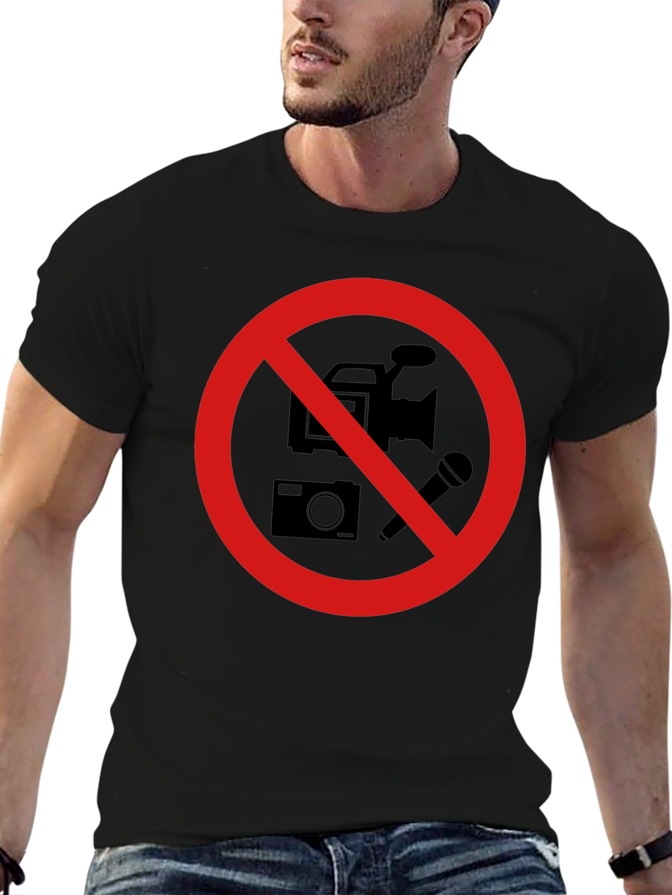 No Recording Black T-Shirt
