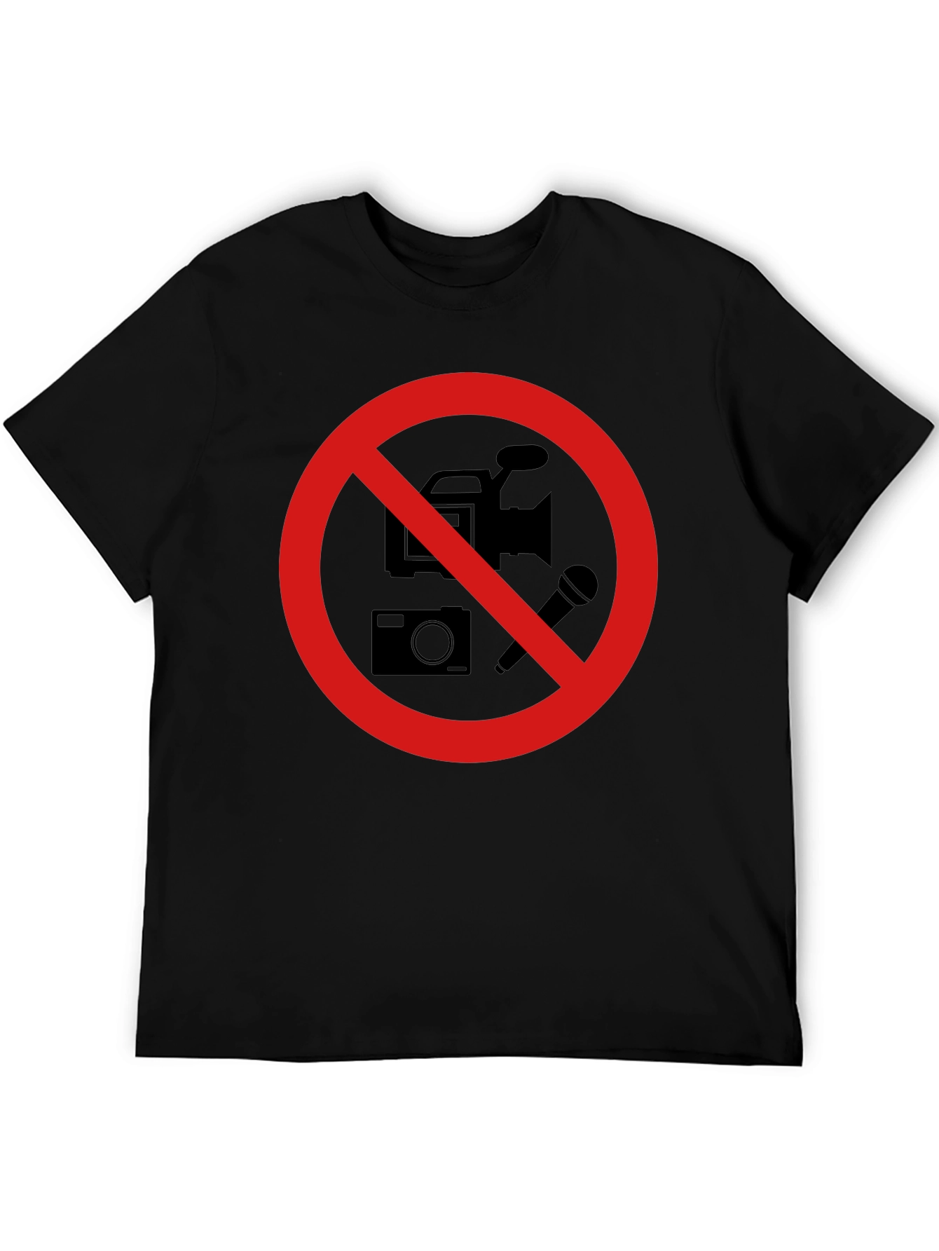 No Recording Black T-Shirt