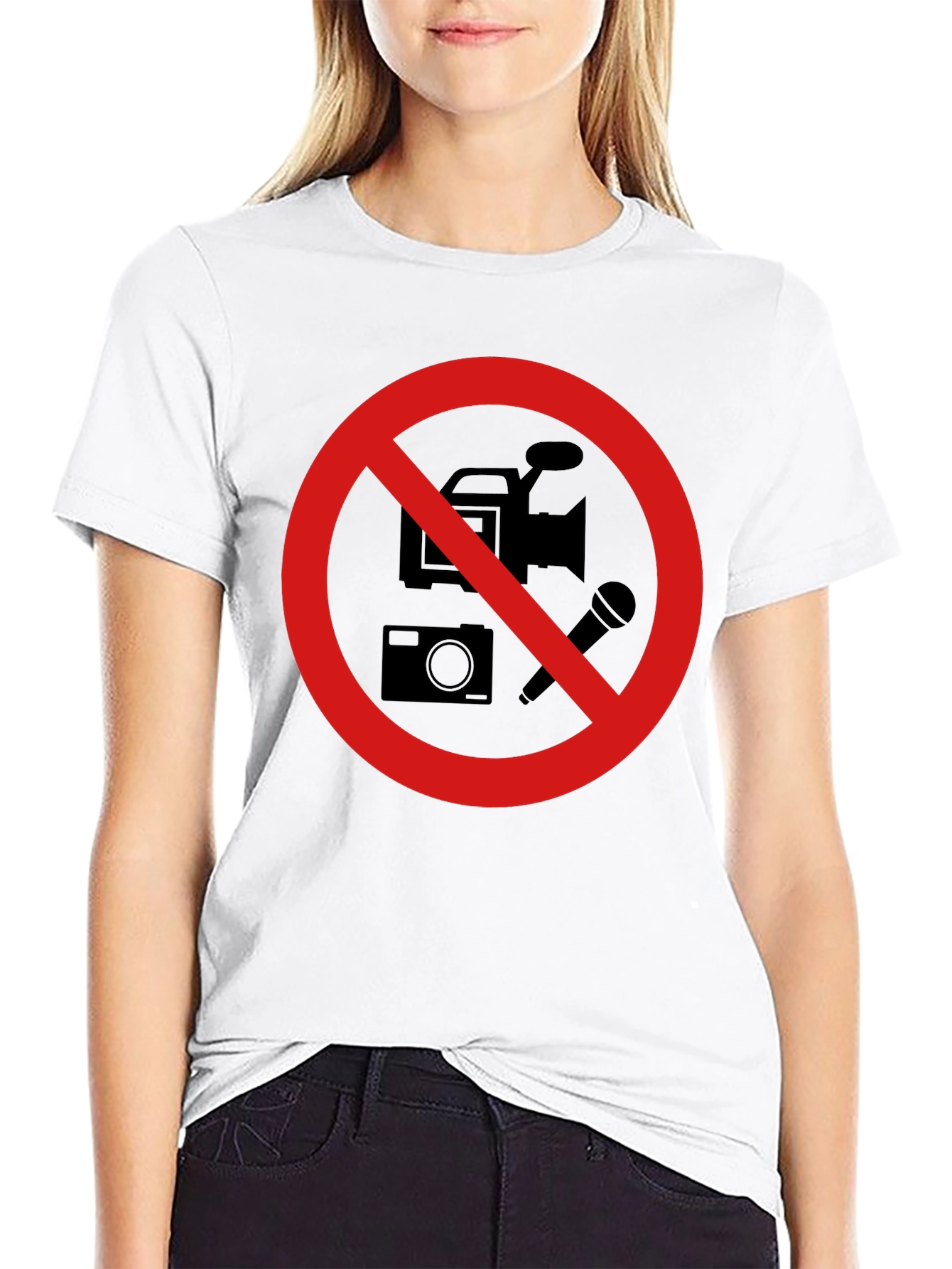 No Recording Black T-Shirt