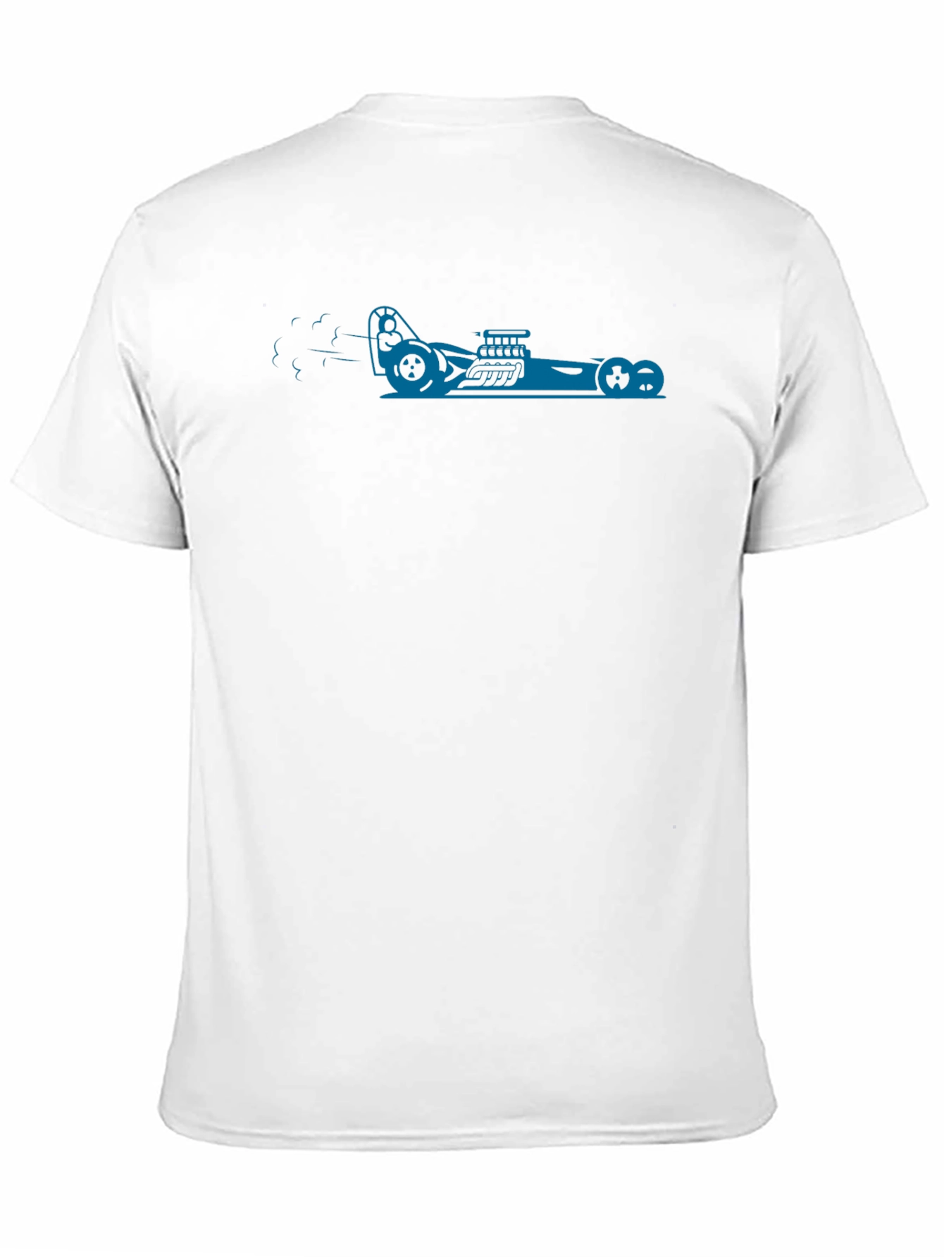 Black Tee with Blue Hot Rod Graphic