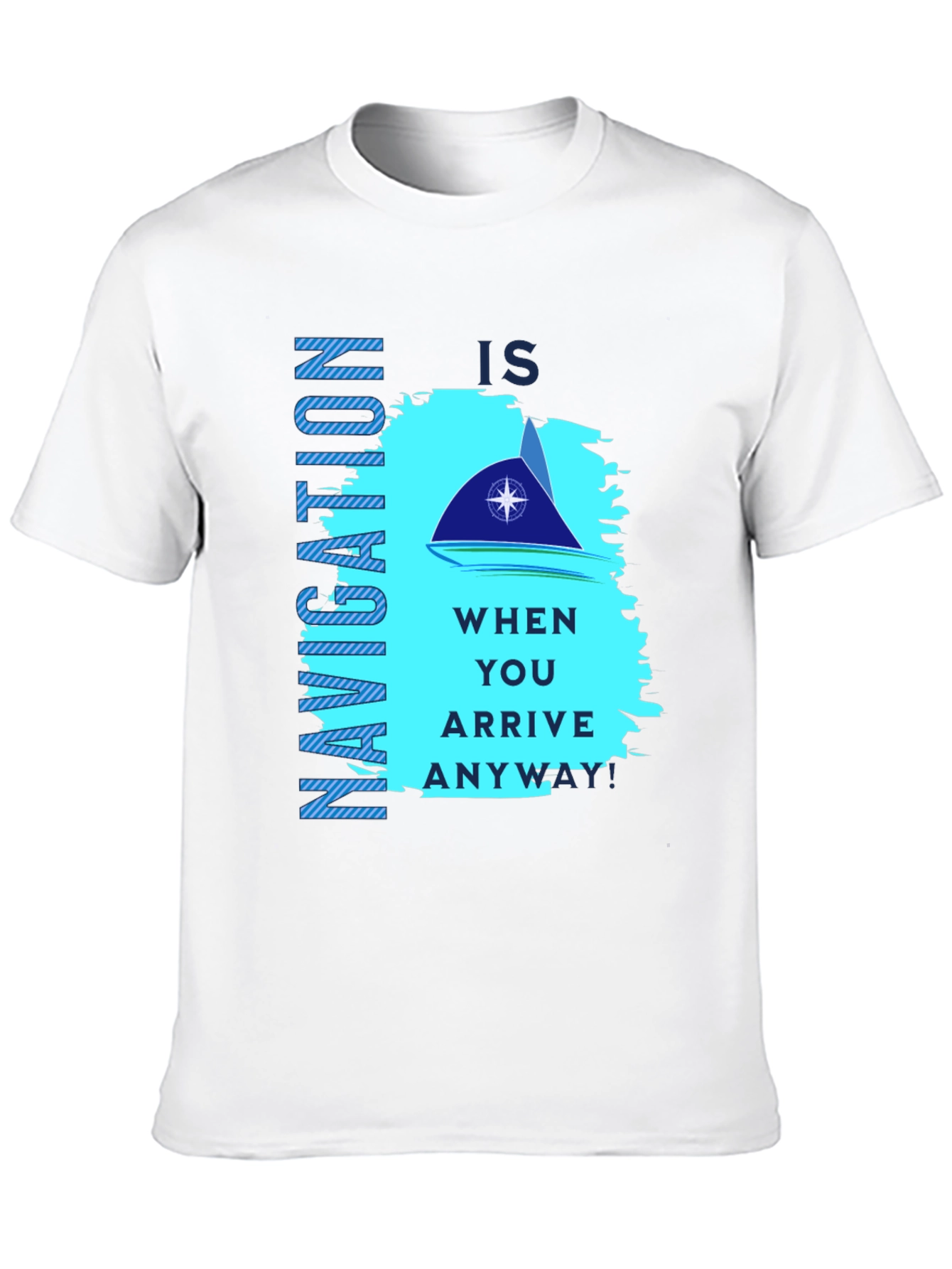 Navigation Graphic Print Black T-Shirt