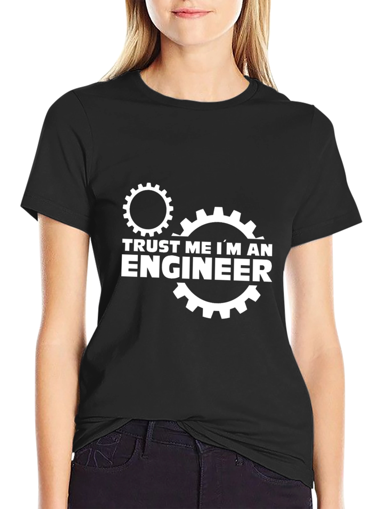 Trust Me Im An Engineer Black T-Shirt