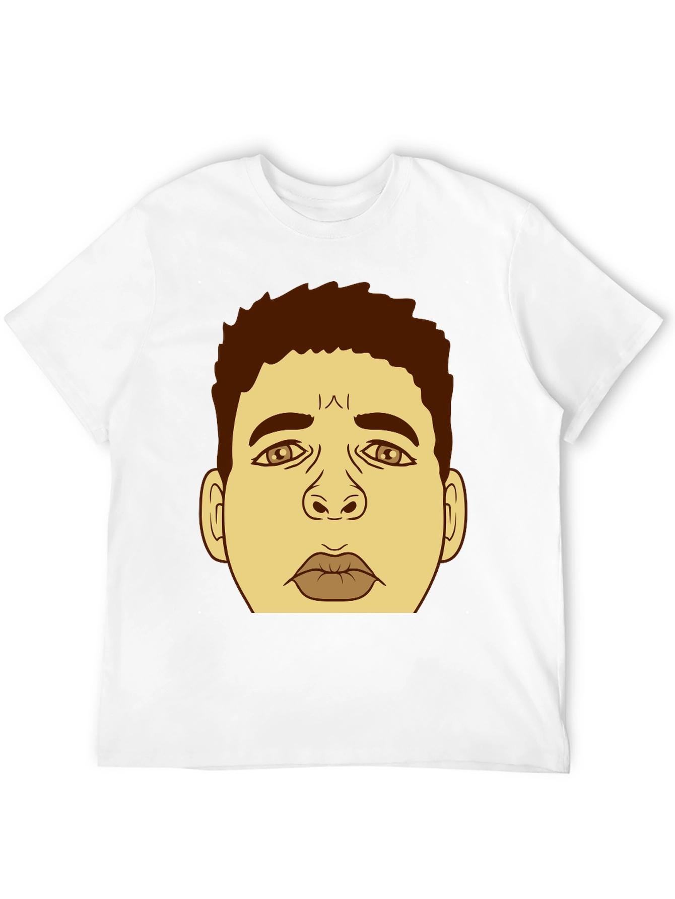 Cartoon Face Graphic Black T-Shirt