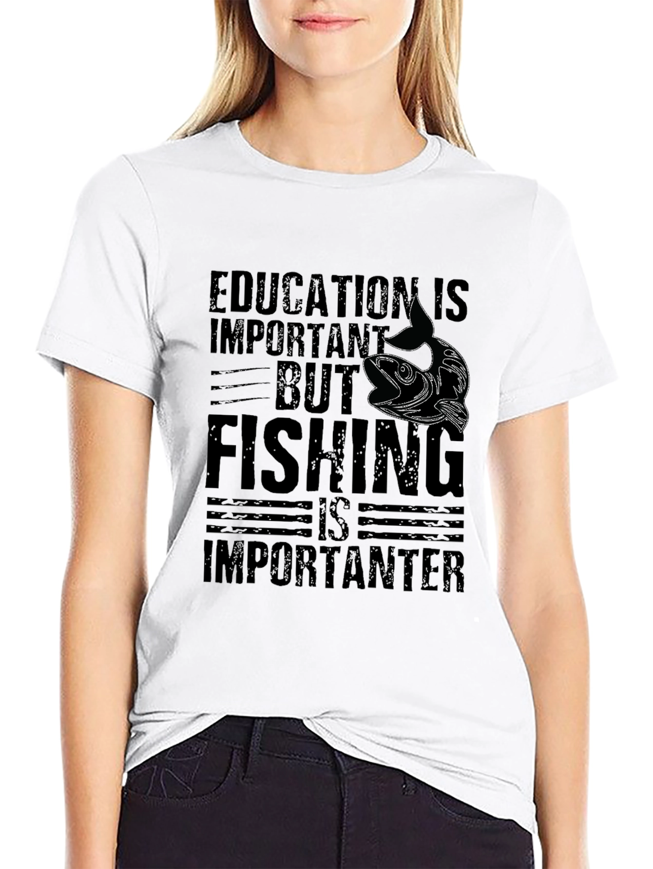 Education vs Fishing T-Shirt