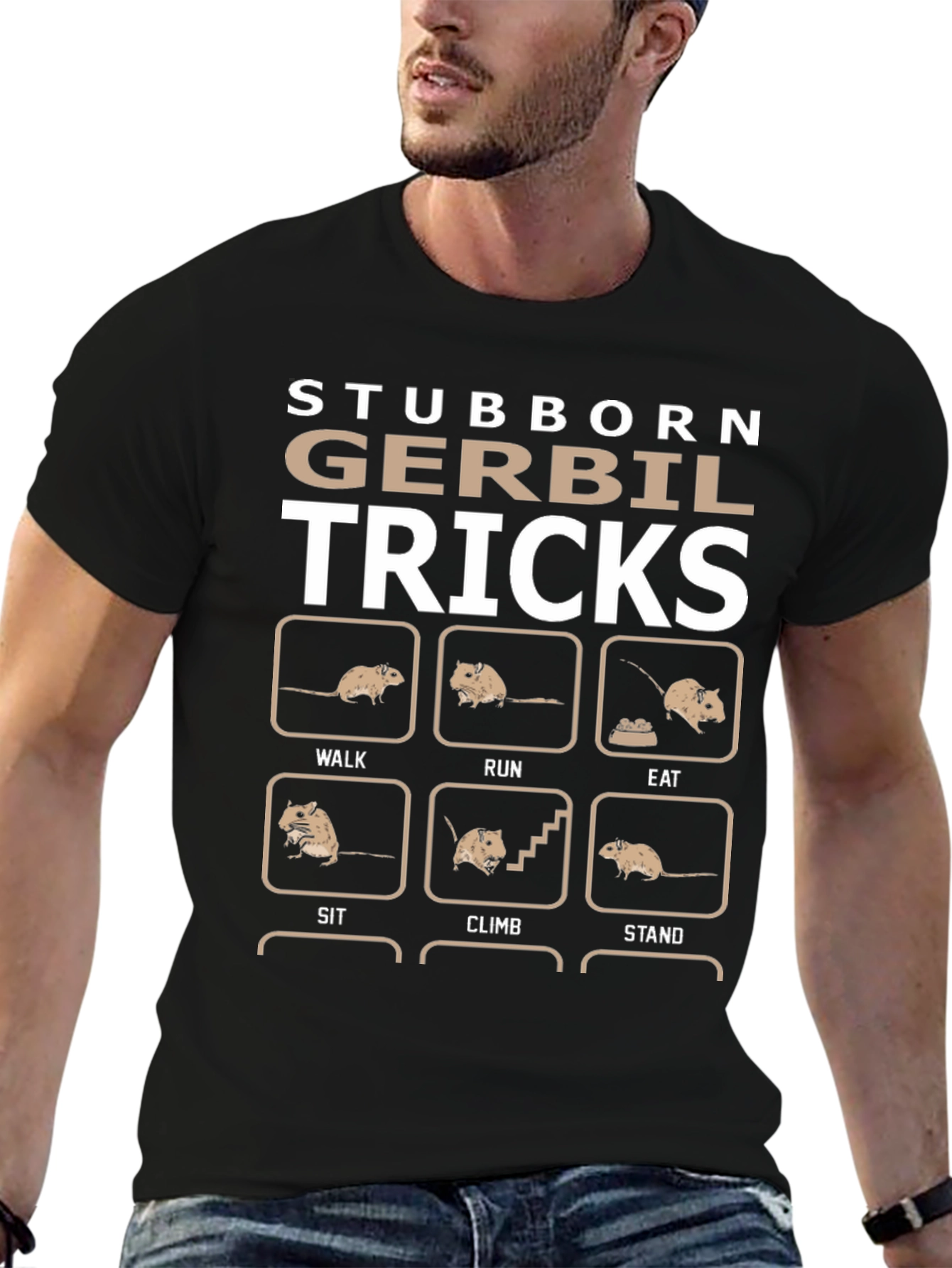 Stubborn Gerbil Tricks Graphic T-Shirt
