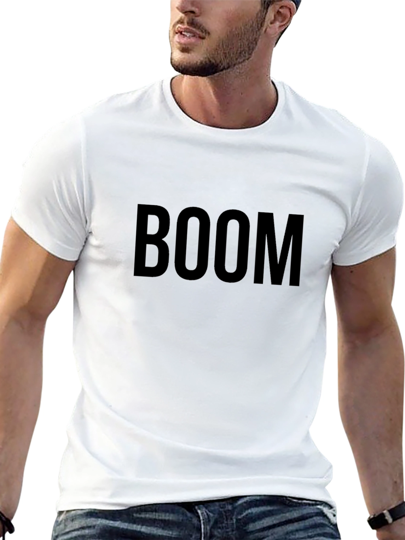 Boom Graphic T-Shirt - Mens Crew Neck Tee