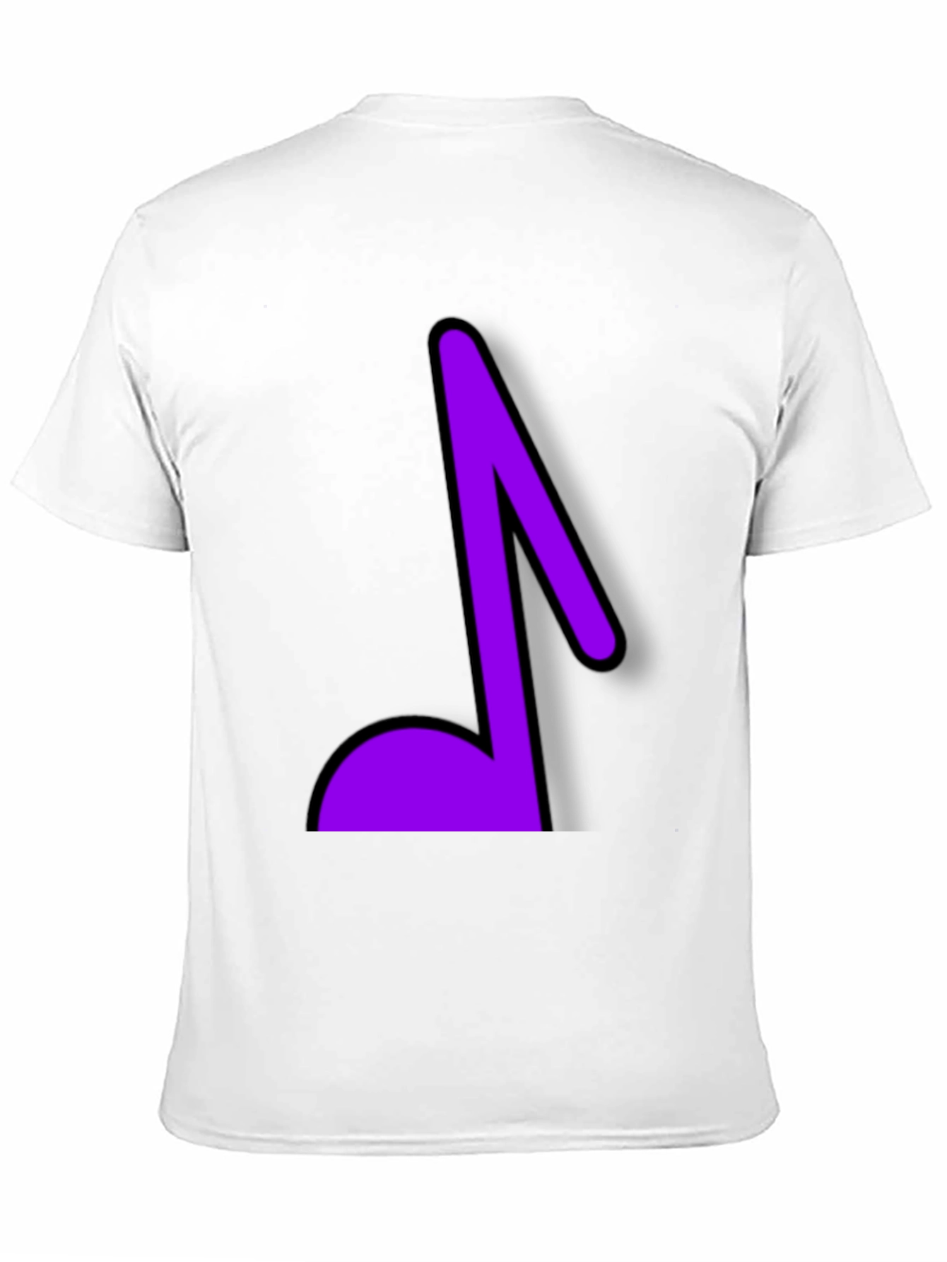 Musical Note Graphic Tee - Black Cotton T-Shirt