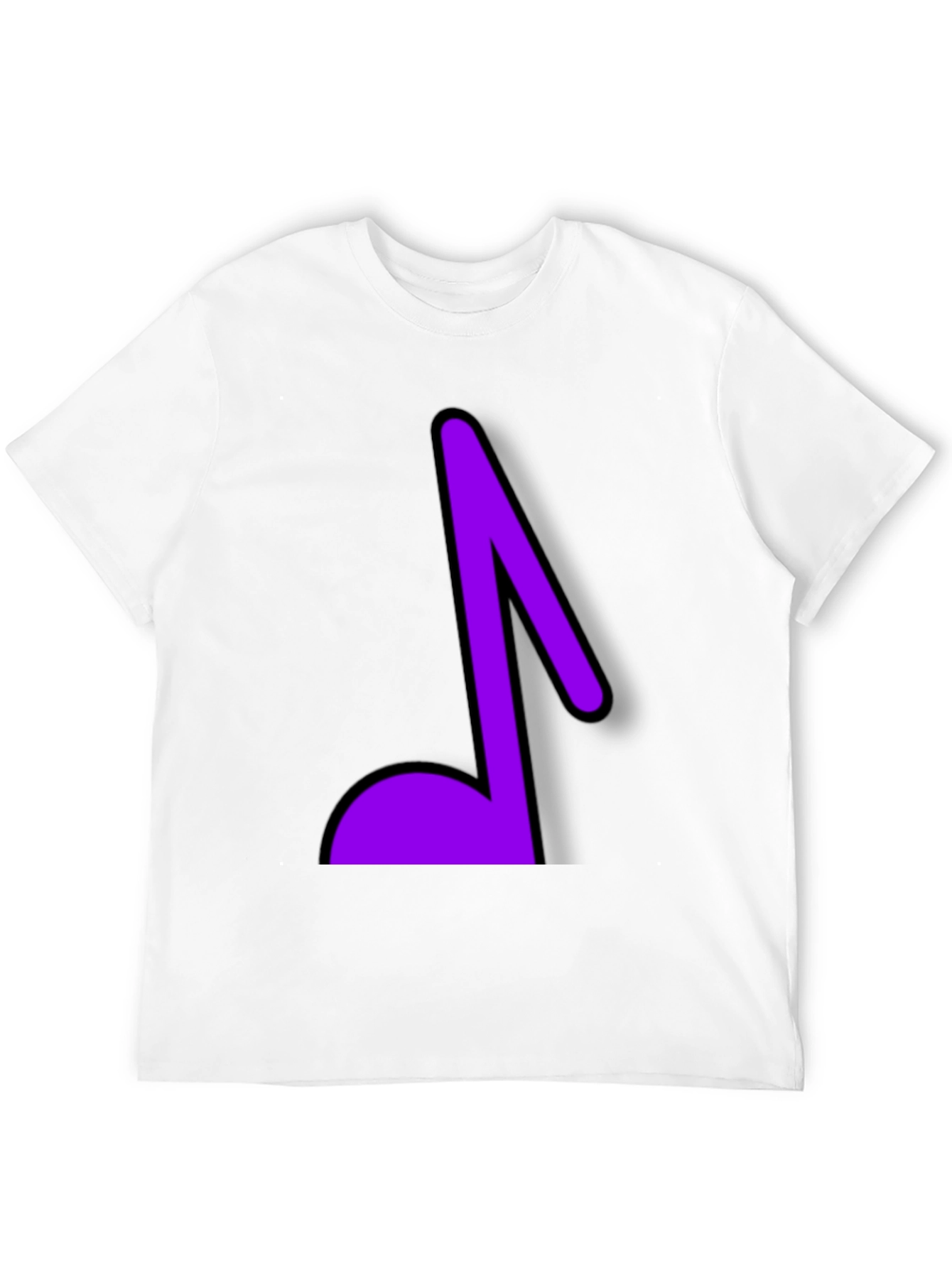 Musical Note Graphic Tee - Black Cotton T-Shirt