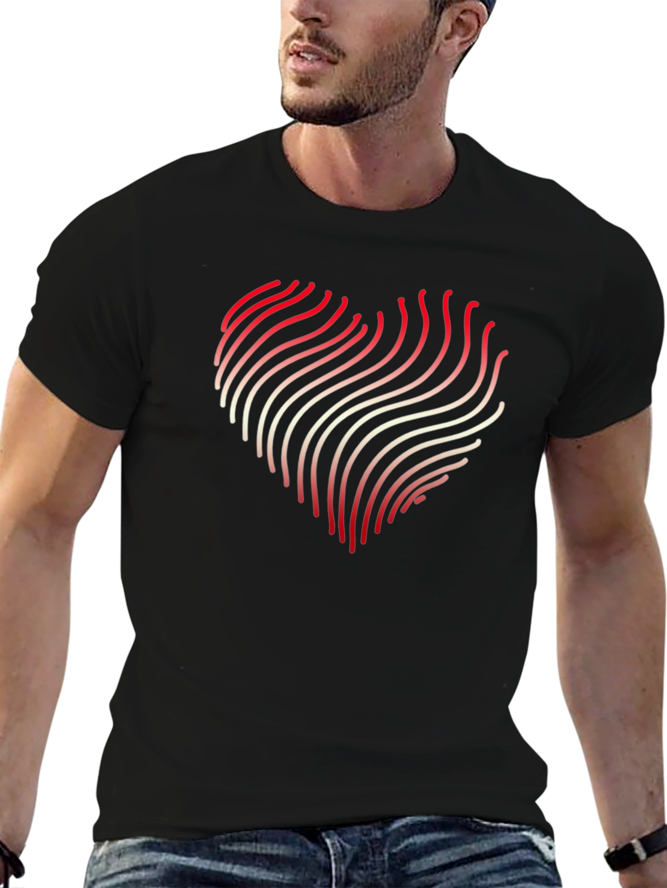 Heartbeat Wave Graphic Tee - Modern Love T-Shirt