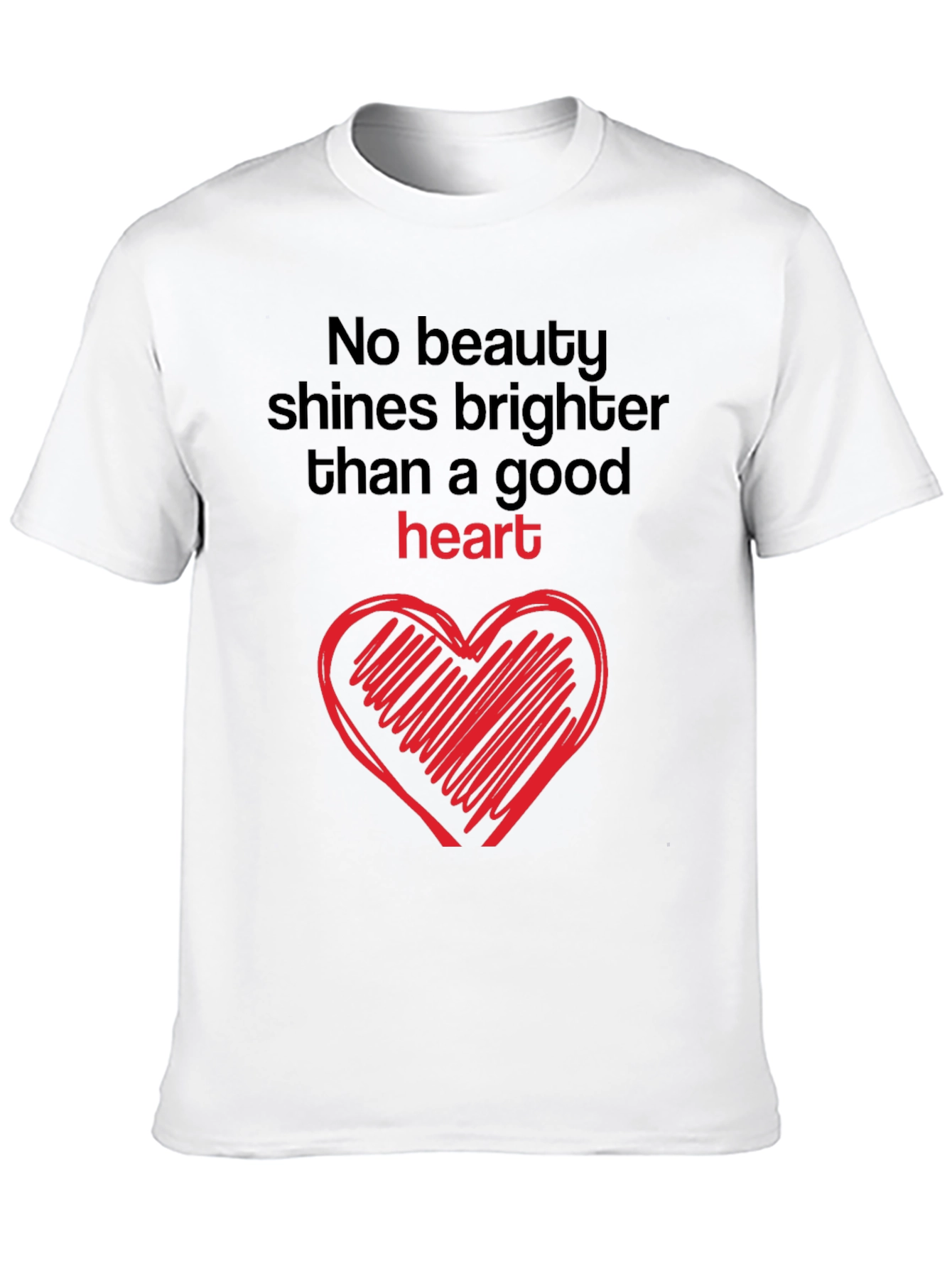 Good Heart Graphic Tee - Black Crew Neck