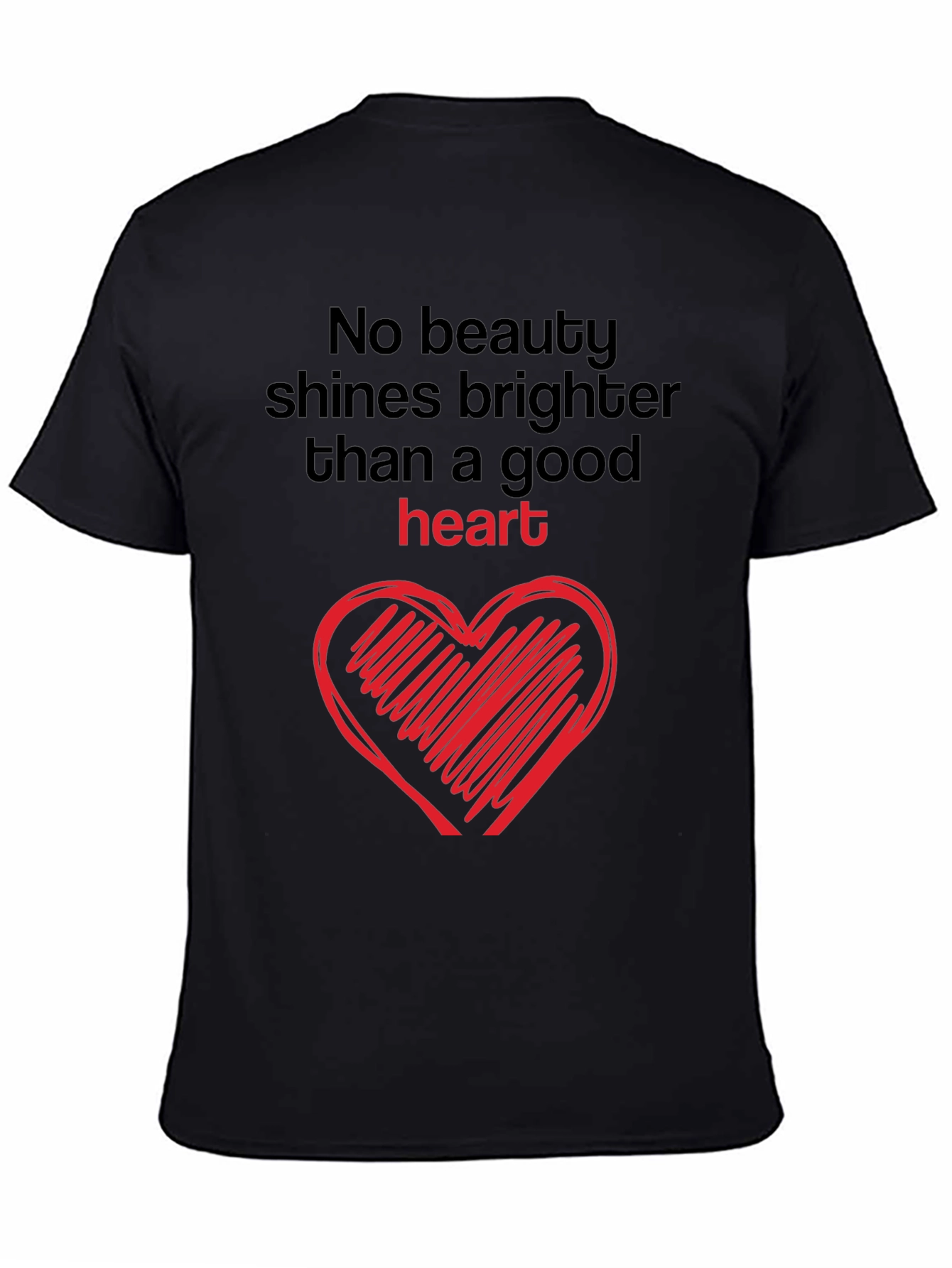 Good Heart Graphic Tee - Black Crew Neck