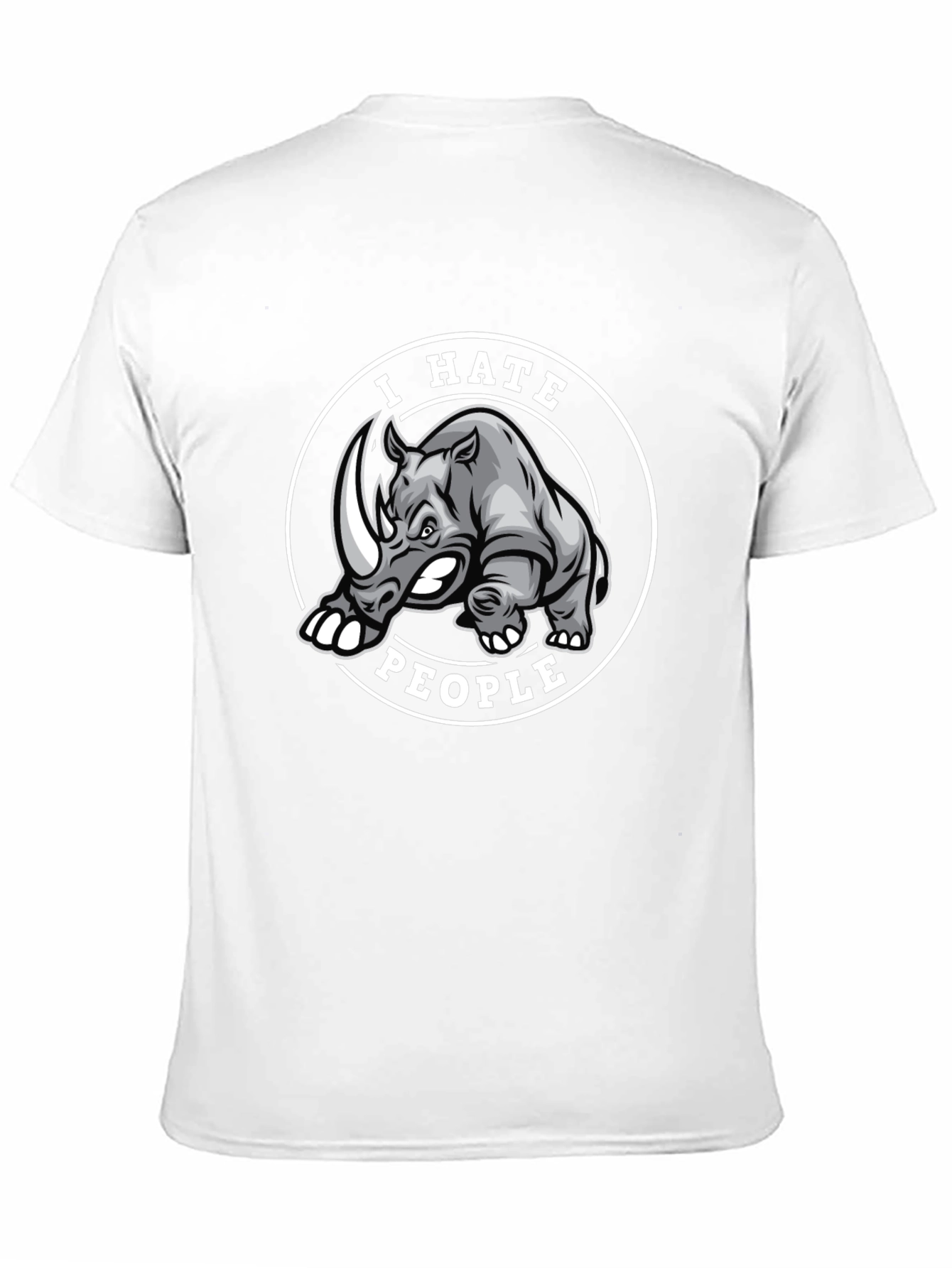 I Hate People Rhino Graphic T-Shirt