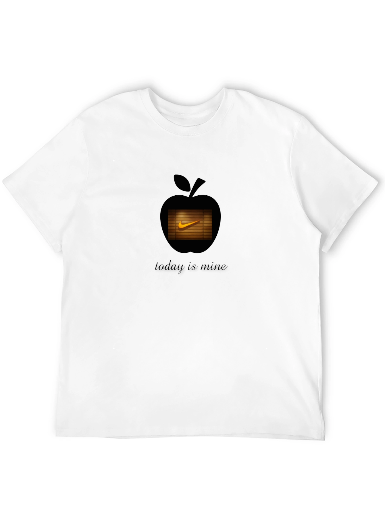 Mens Black Apple & Nike Graphic T-Shirt