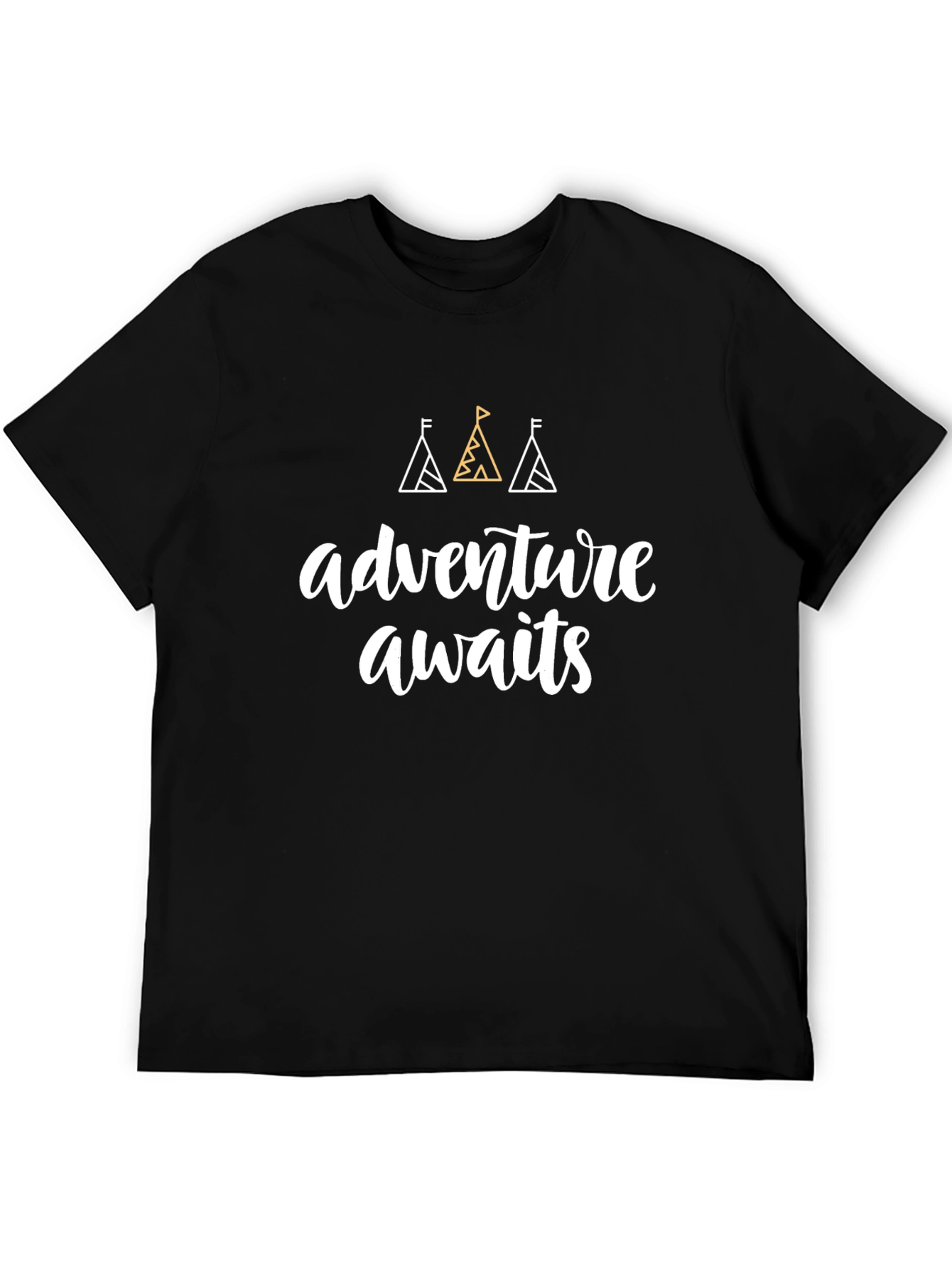 Adventure Awaits Graphic Tee - Unisex Black T-Shirt
