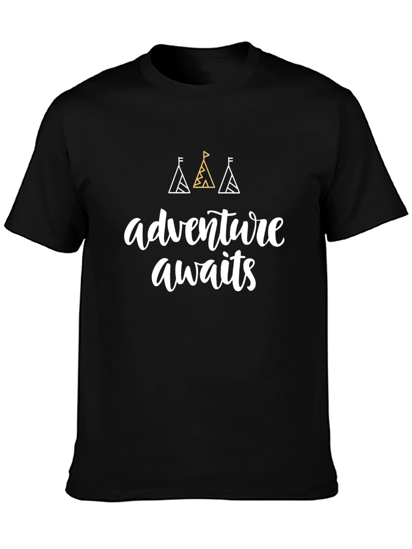 Adventure Awaits Graphic Tee - Unisex Black T-Shirt