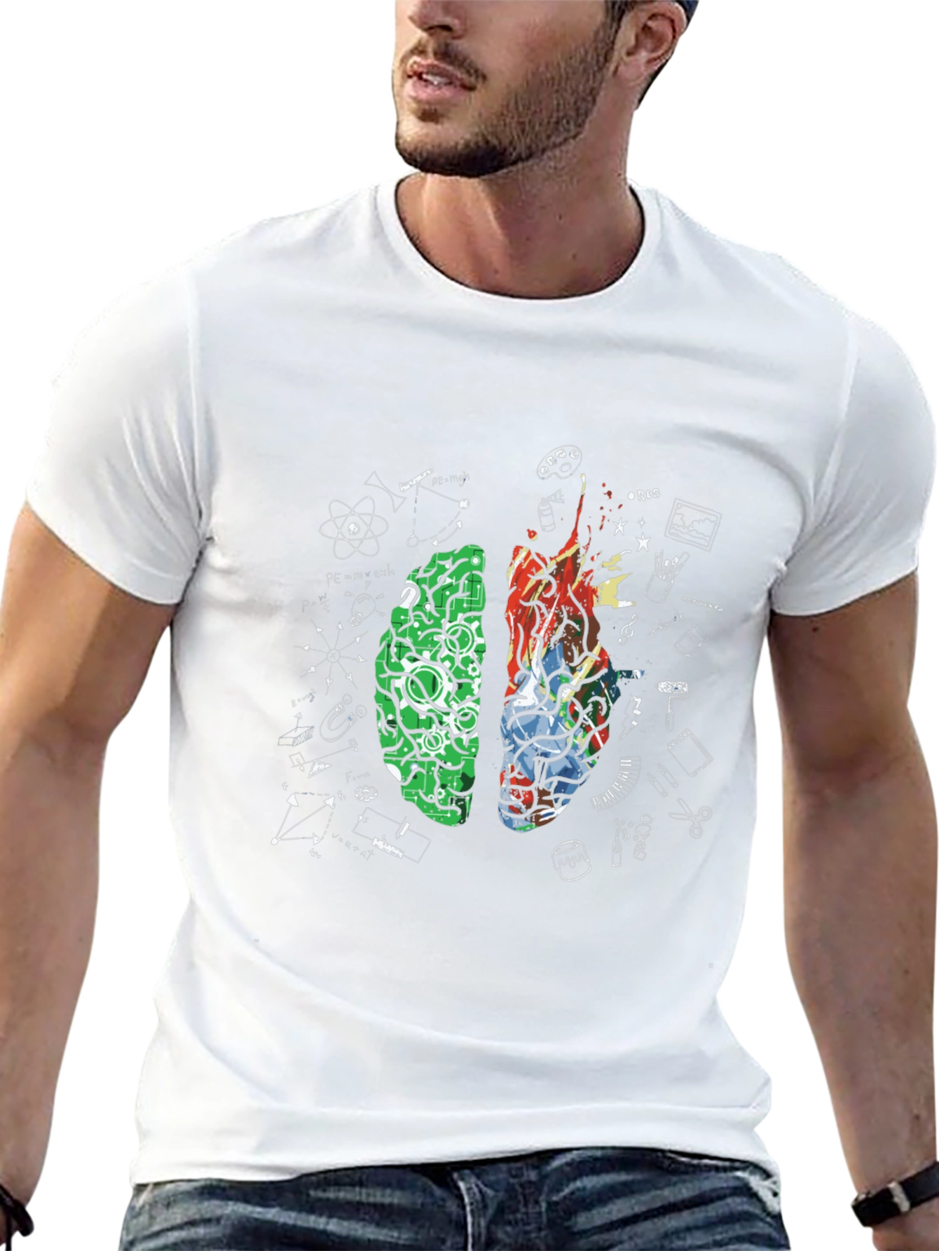 Brain Function T-Shirt - Creative and Logical Thinking Apparel