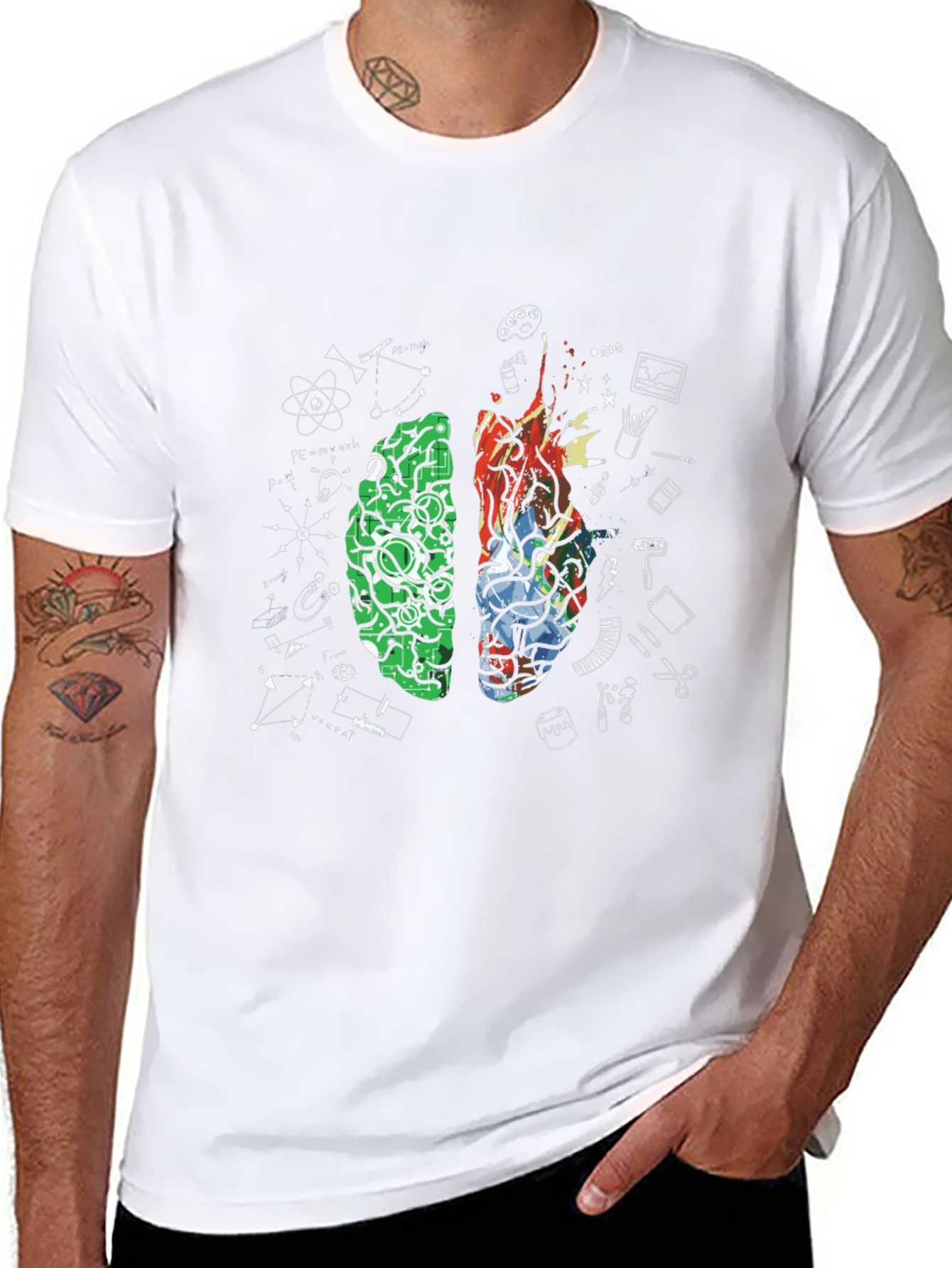 Brain Function T-Shirt - Creative and Logical Thinking Apparel