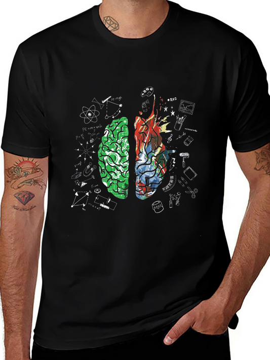 Brain Function T-Shirt - Creative and Logical Thinking Apparel