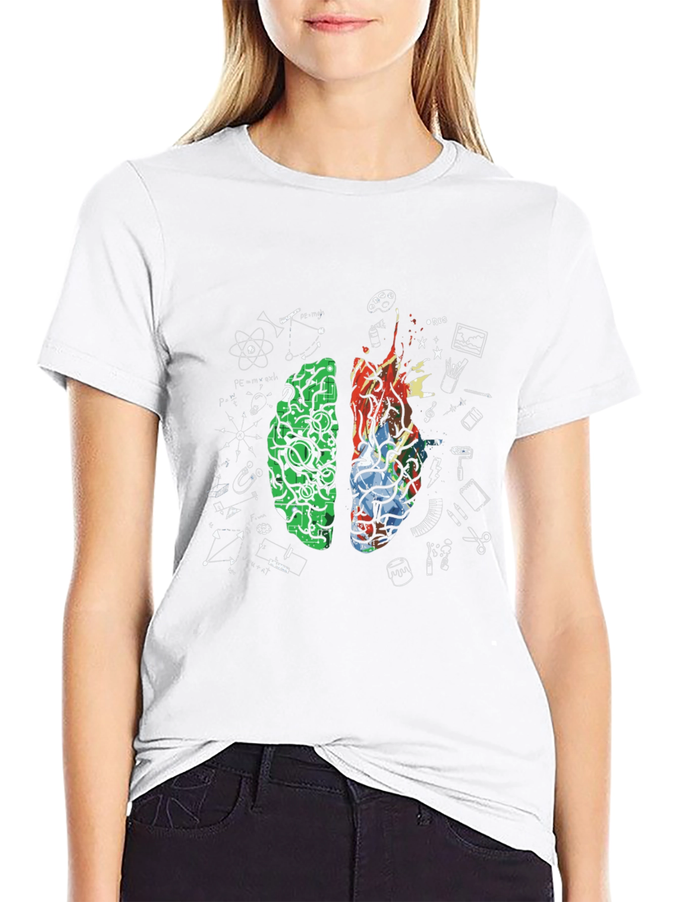 Brain Function T-Shirt - Creative and Logical Thinking Apparel