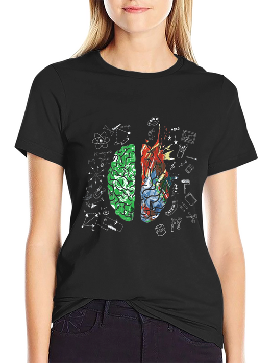 Brain Function T-Shirt - Creative and Logical Thinking Apparel