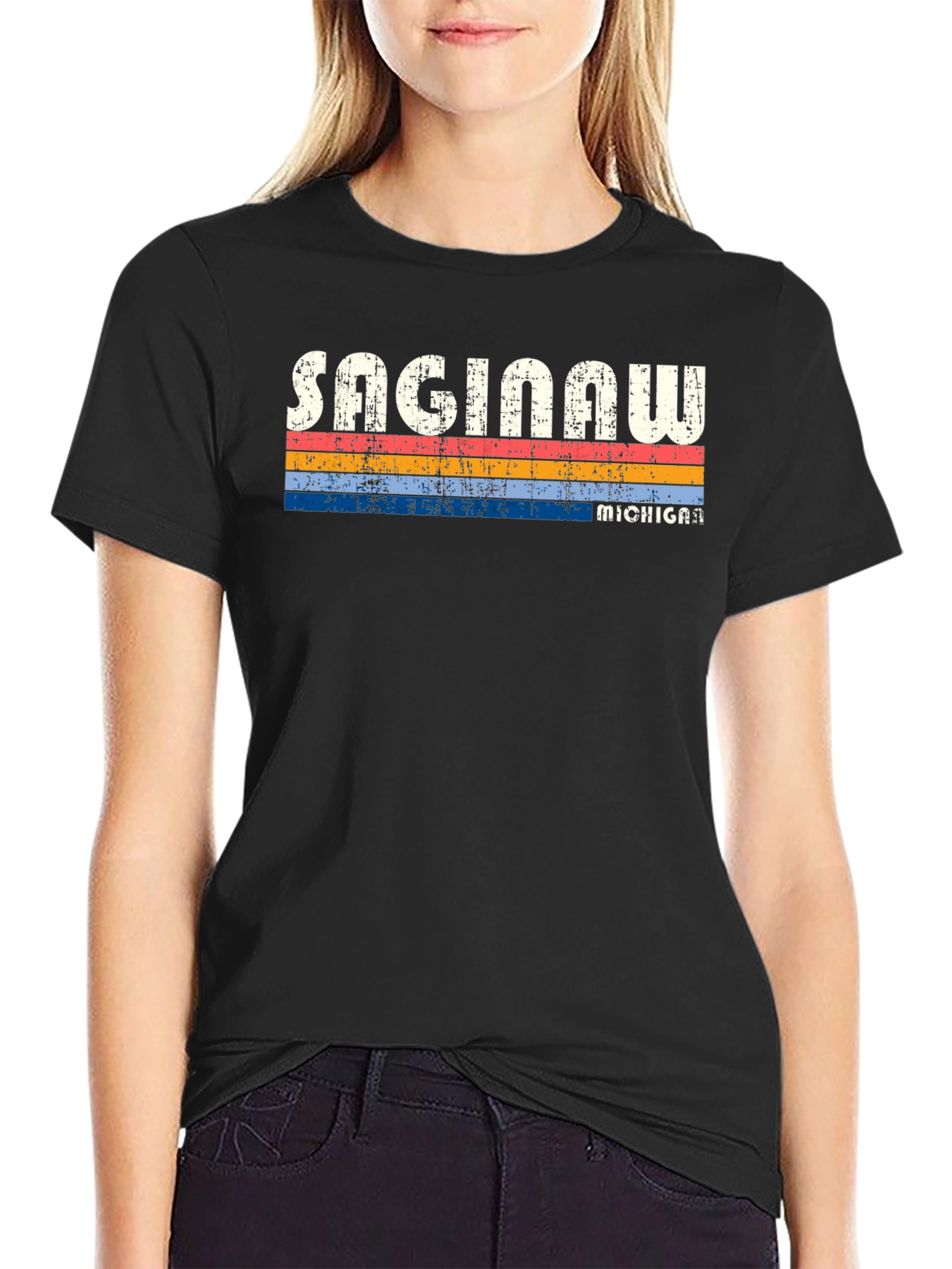 Saginaw Michigan Retro T-Shirt