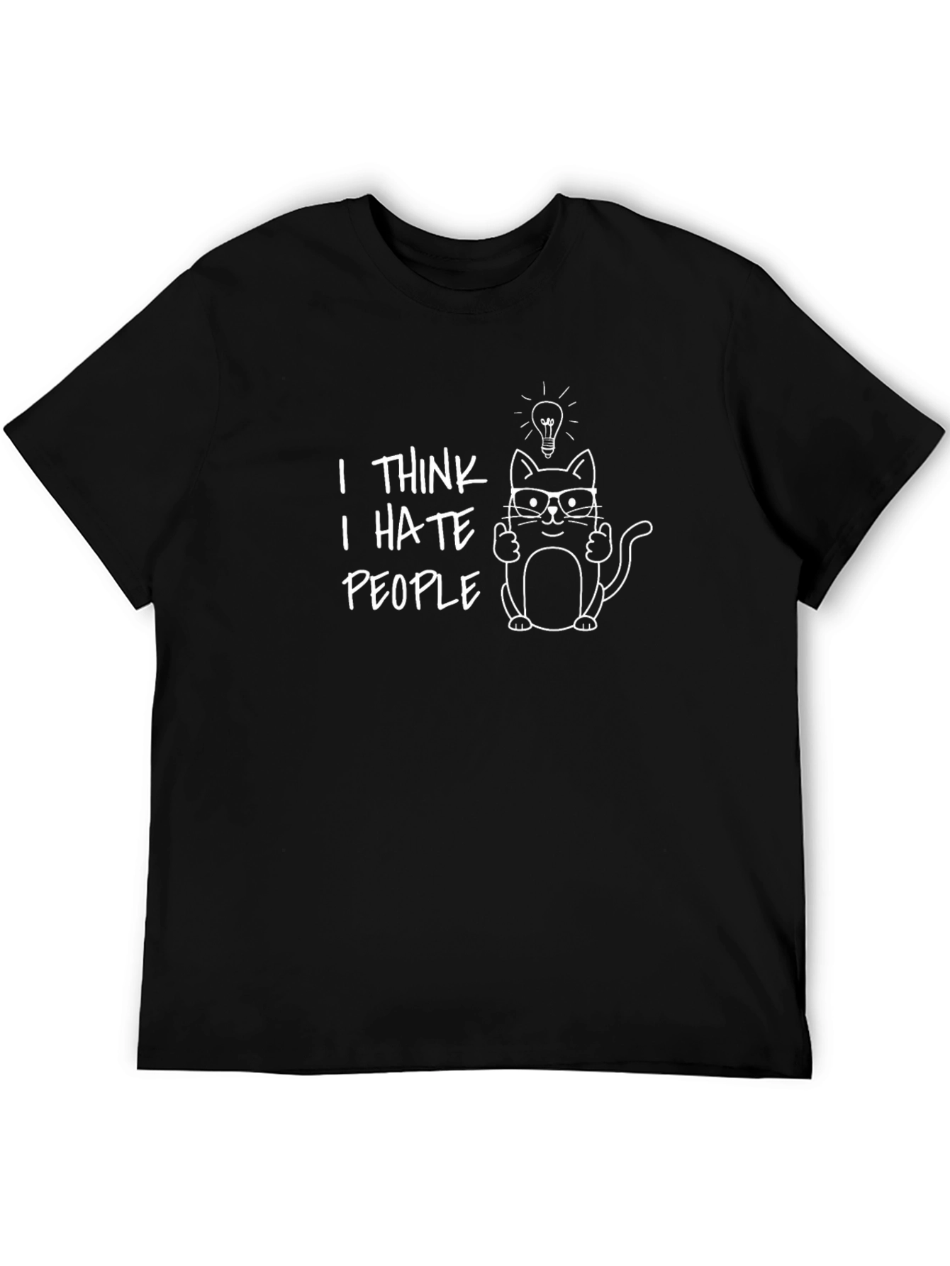Funny I Think I Hate People Cat T-Shirt