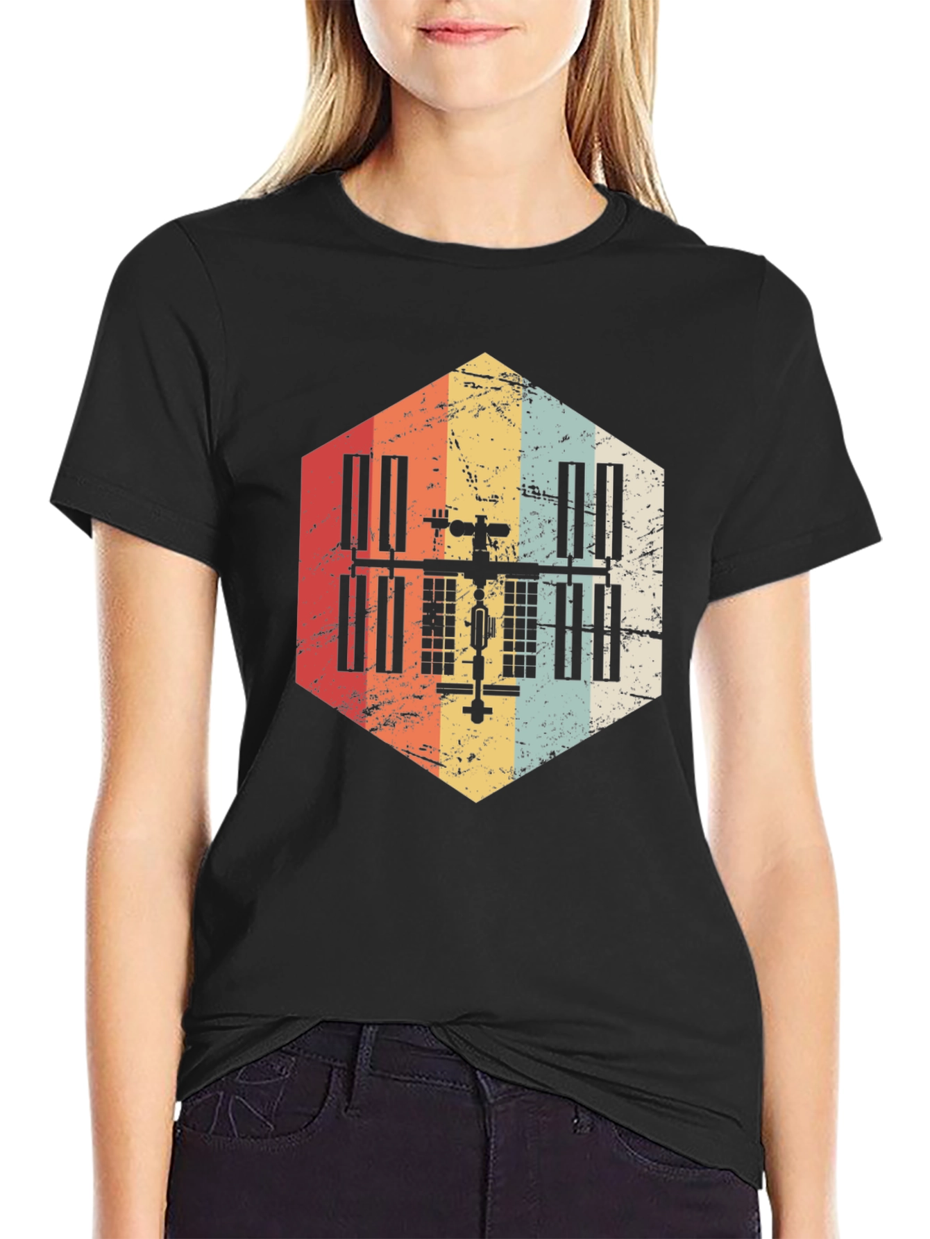 Retro Space Station T-Shirt