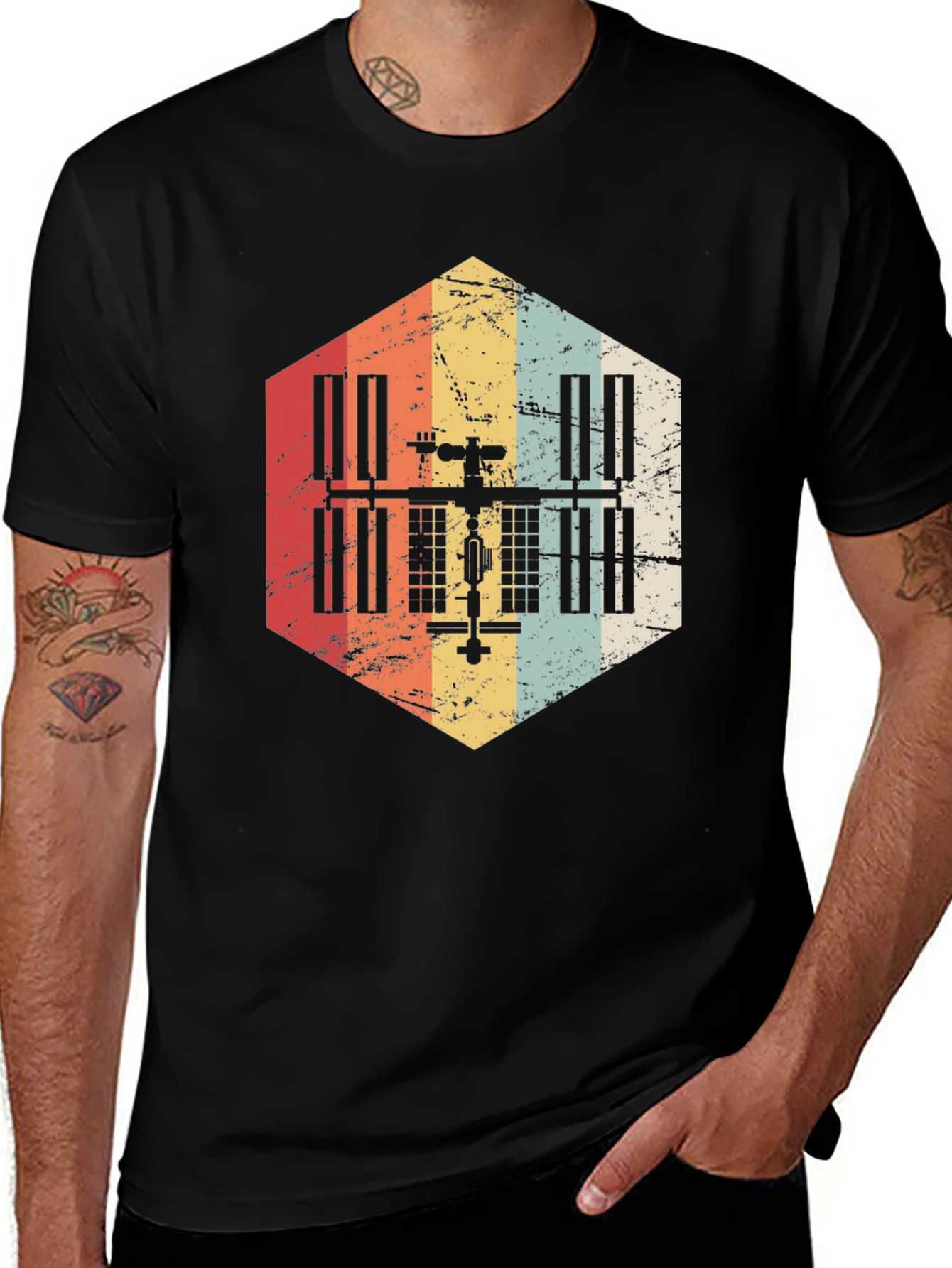 Retro Space Station T-Shirt