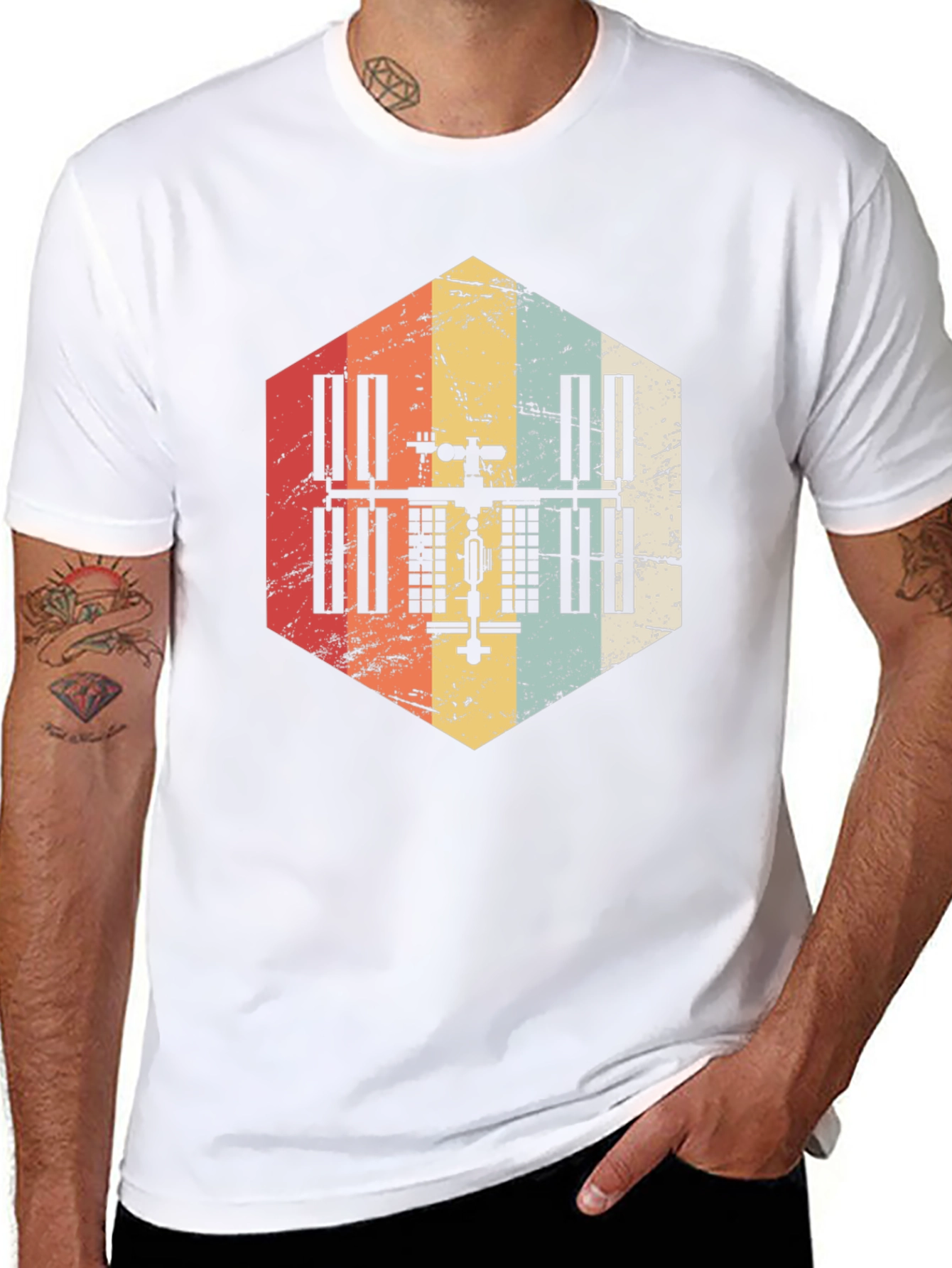 Retro Space Station T-Shirt