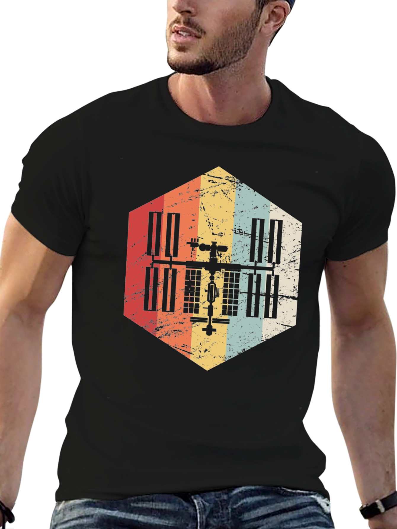 Retro Space Station T-Shirt