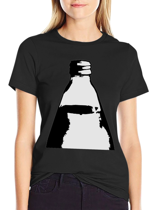 Bottle Graphic Tee - Black Cotton Blend