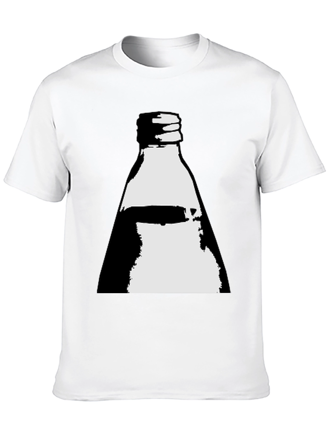 Bottle Graphic Tee - Black Cotton Blend