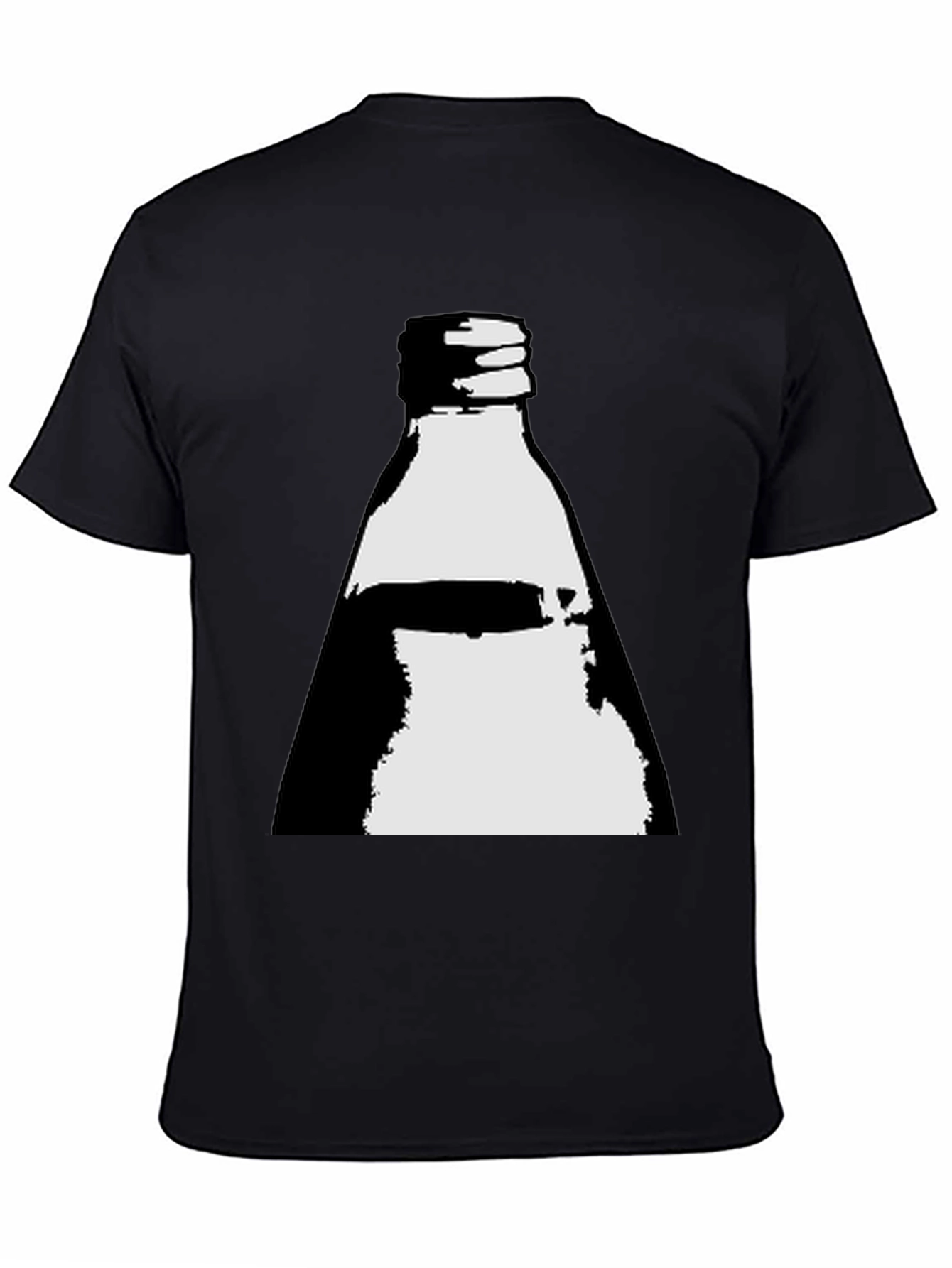 Bottle Graphic Tee - Black Cotton Blend