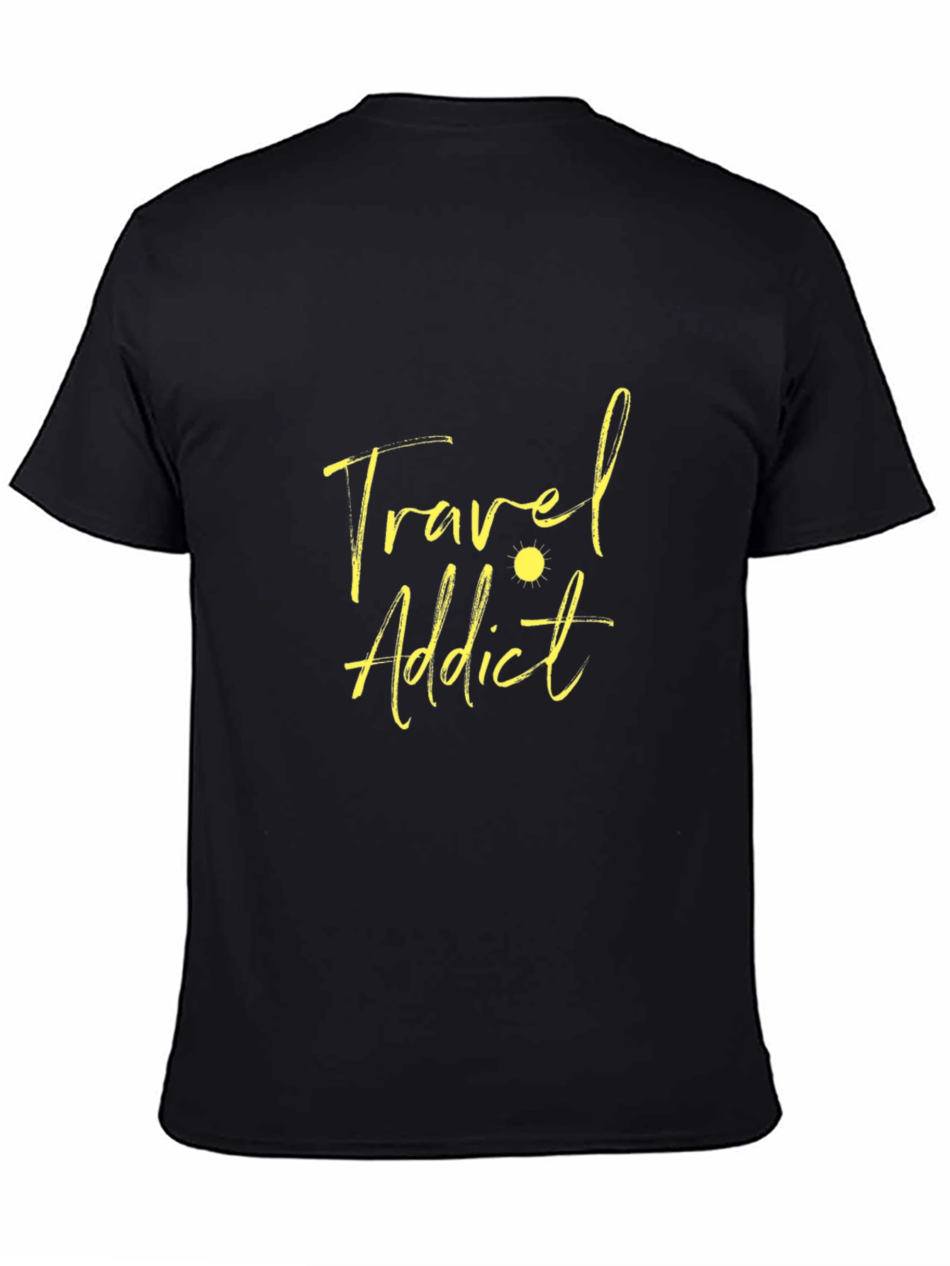 Travel Addict Graphic Tee - Black
