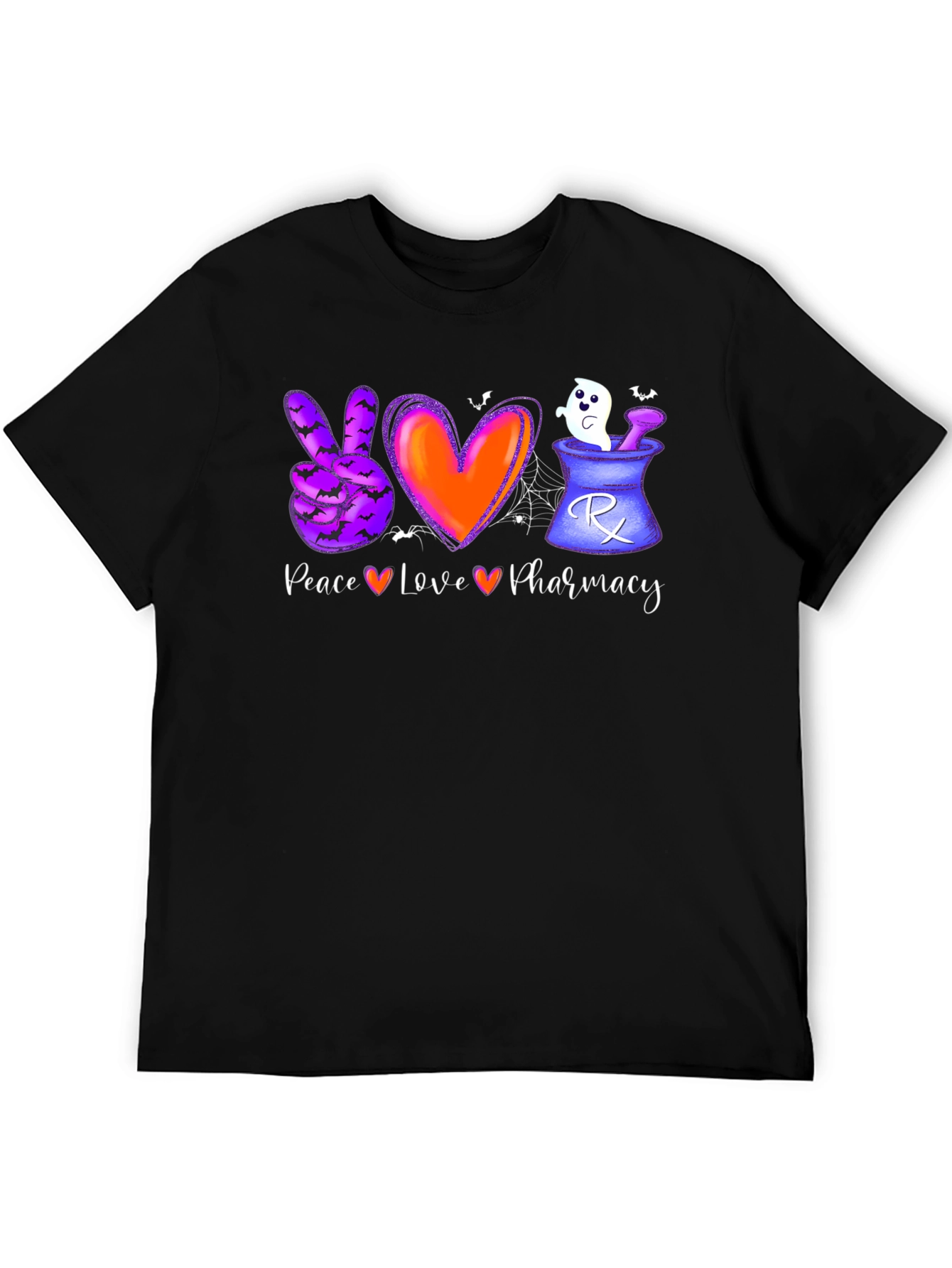 Halloween Peace Love Pharmacy T-Shirt