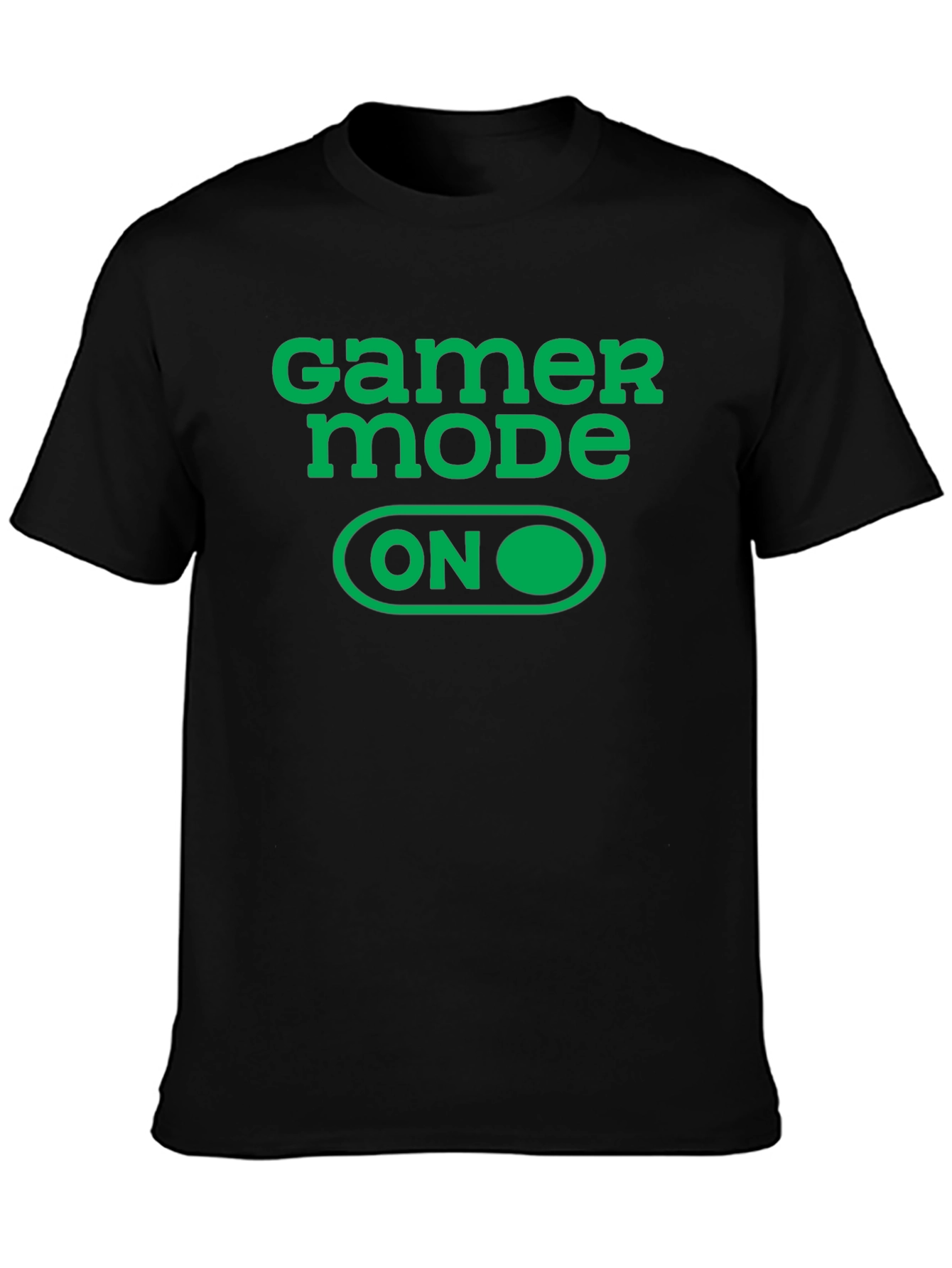 Gamer Mode ON Graphic Tee - Black Cotton T-Shirt