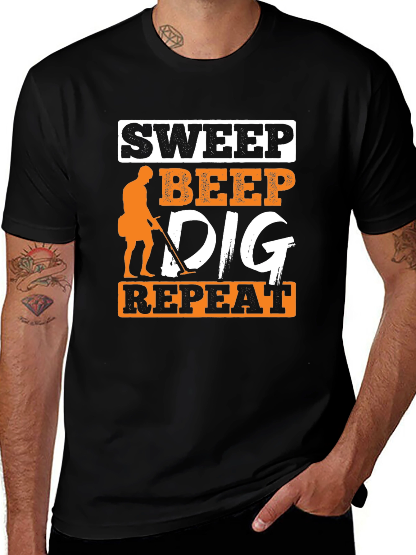 Sweep Beep Dig Repeat Black T-Shirt