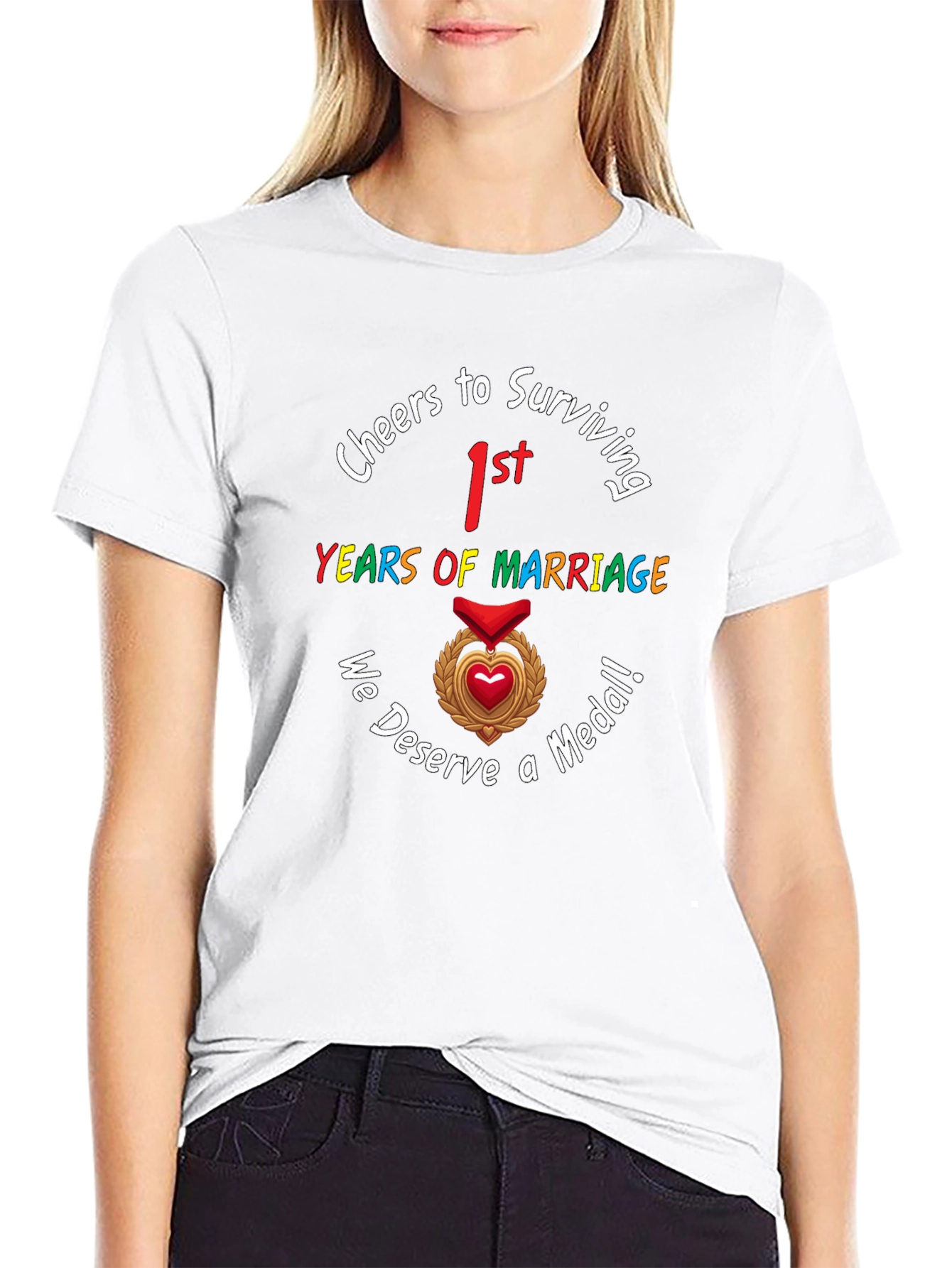 1st Anniversary We Deserve a Medal T-Shirt