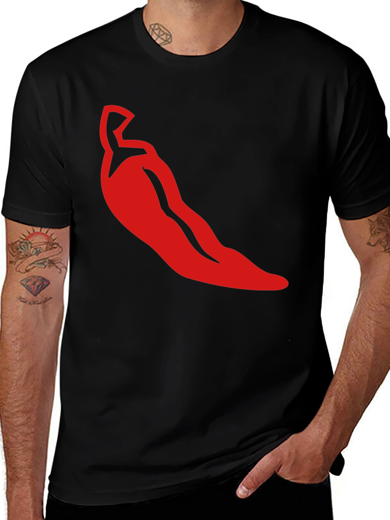 Red Chili Pepper Graphic Tee - Spicy Style!