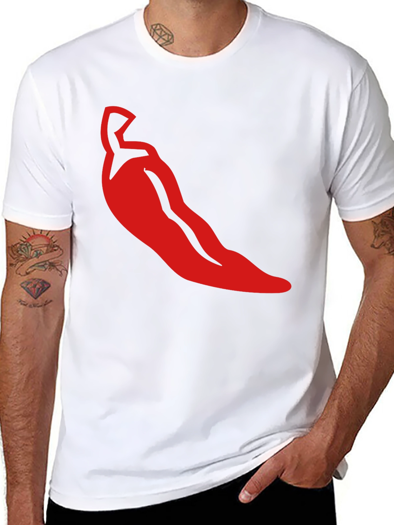 Red Chili Pepper Graphic Tee - Spicy Style!