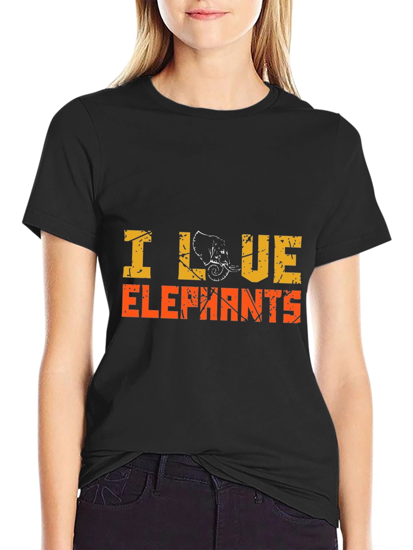 I Love Elephants Graphic Tee